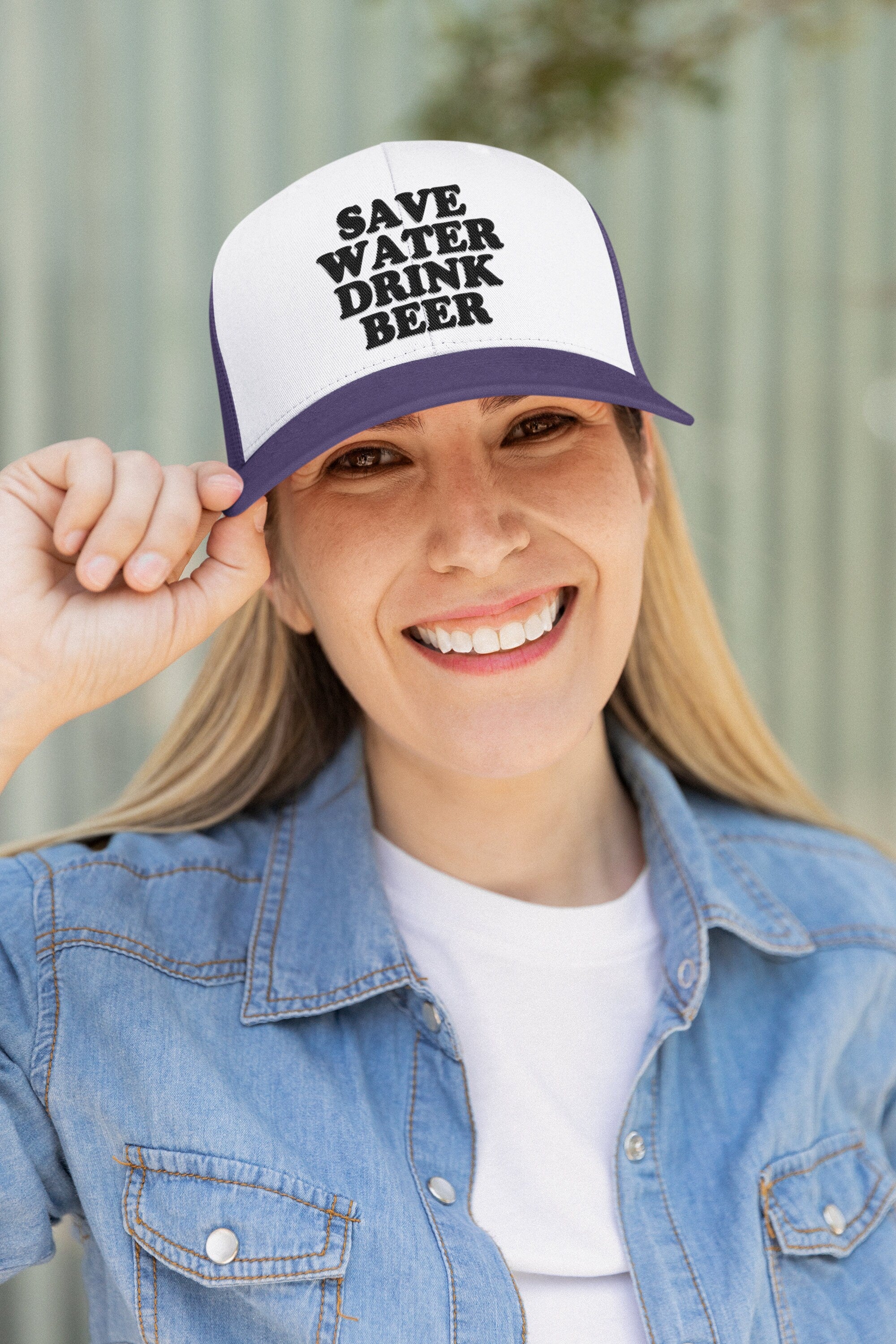 Save Water Drink Beer Custom Trucker Hat