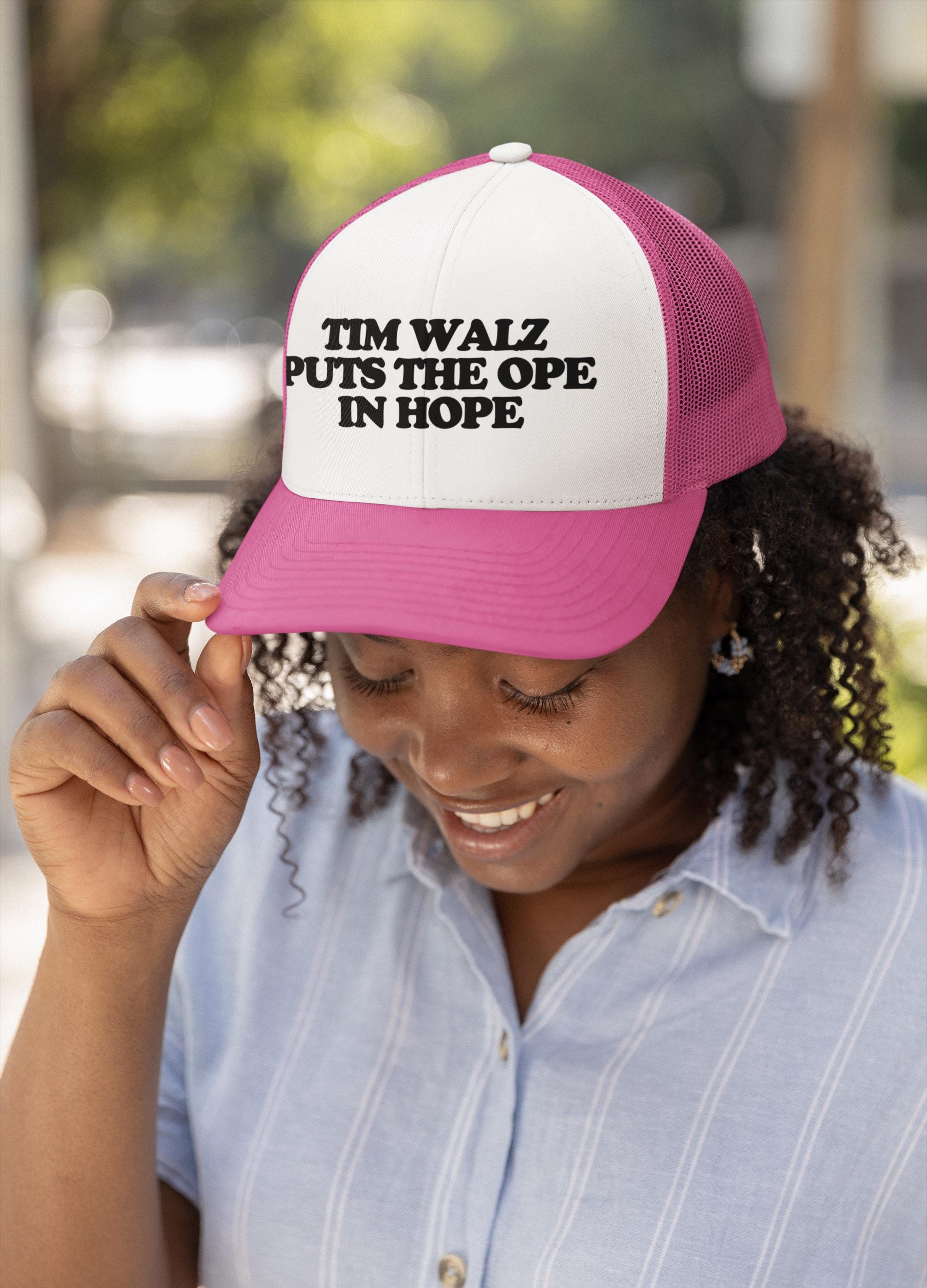 Tim Walz Puts the Ope in Hope Custom Trucker Hat