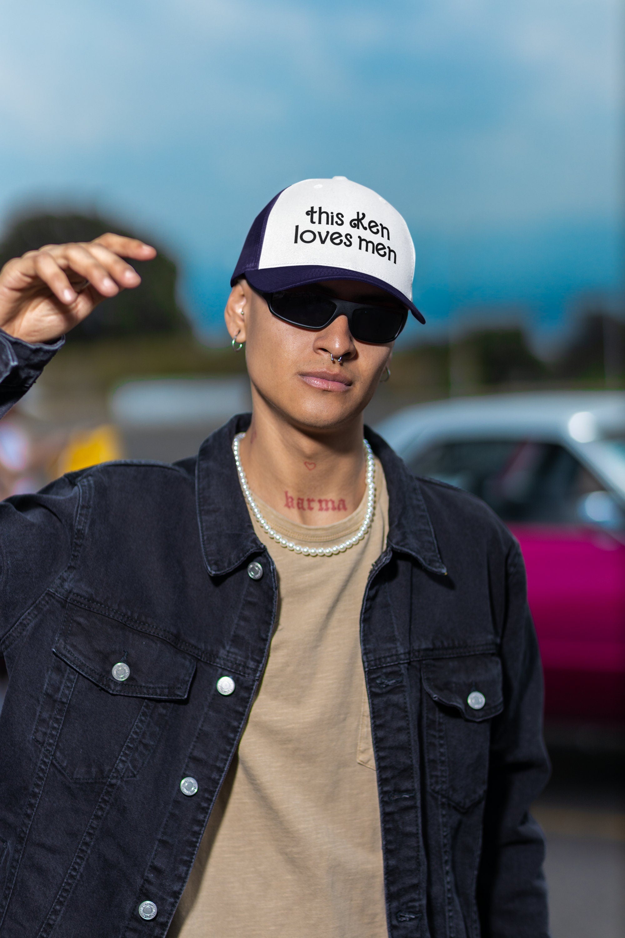 This Ken Loves Men Custom Trucker Hat