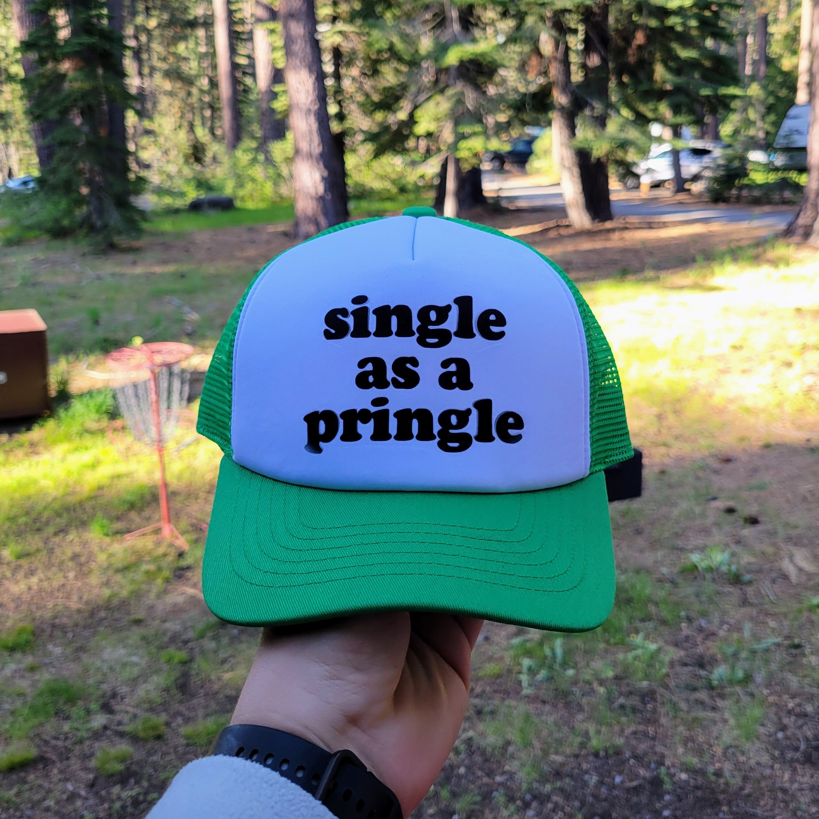 Single as a Pringle Custom Trucker Hat