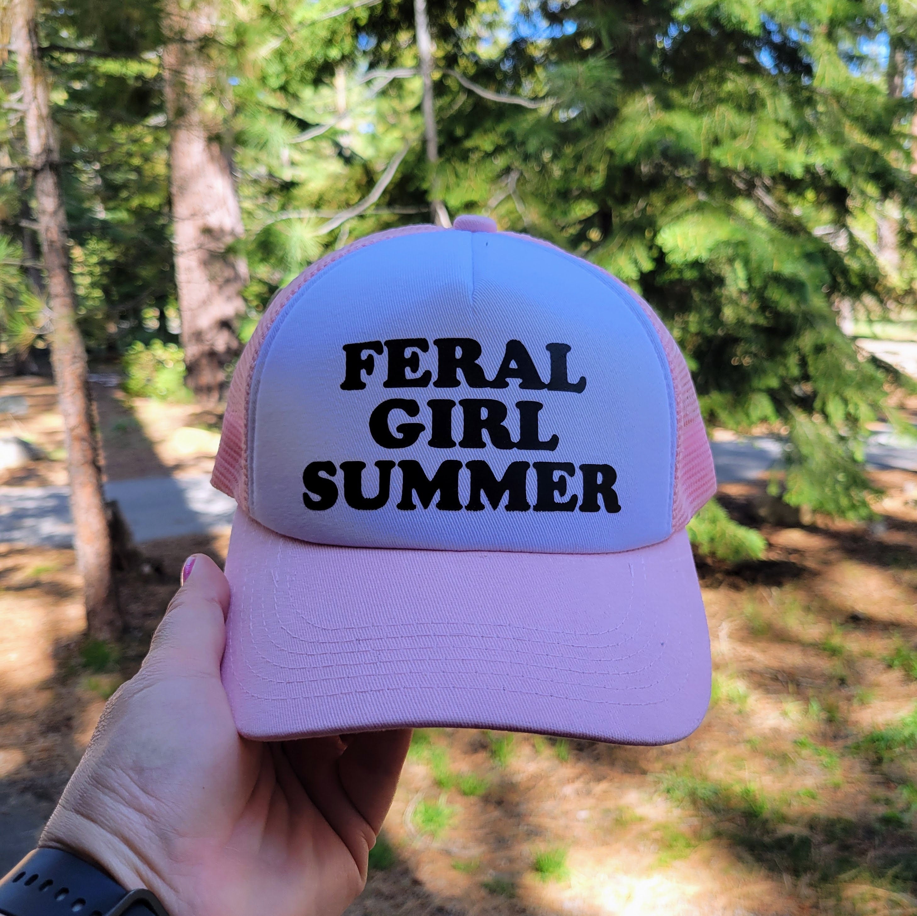 Feral Girl Summer Custom Trucker Hat