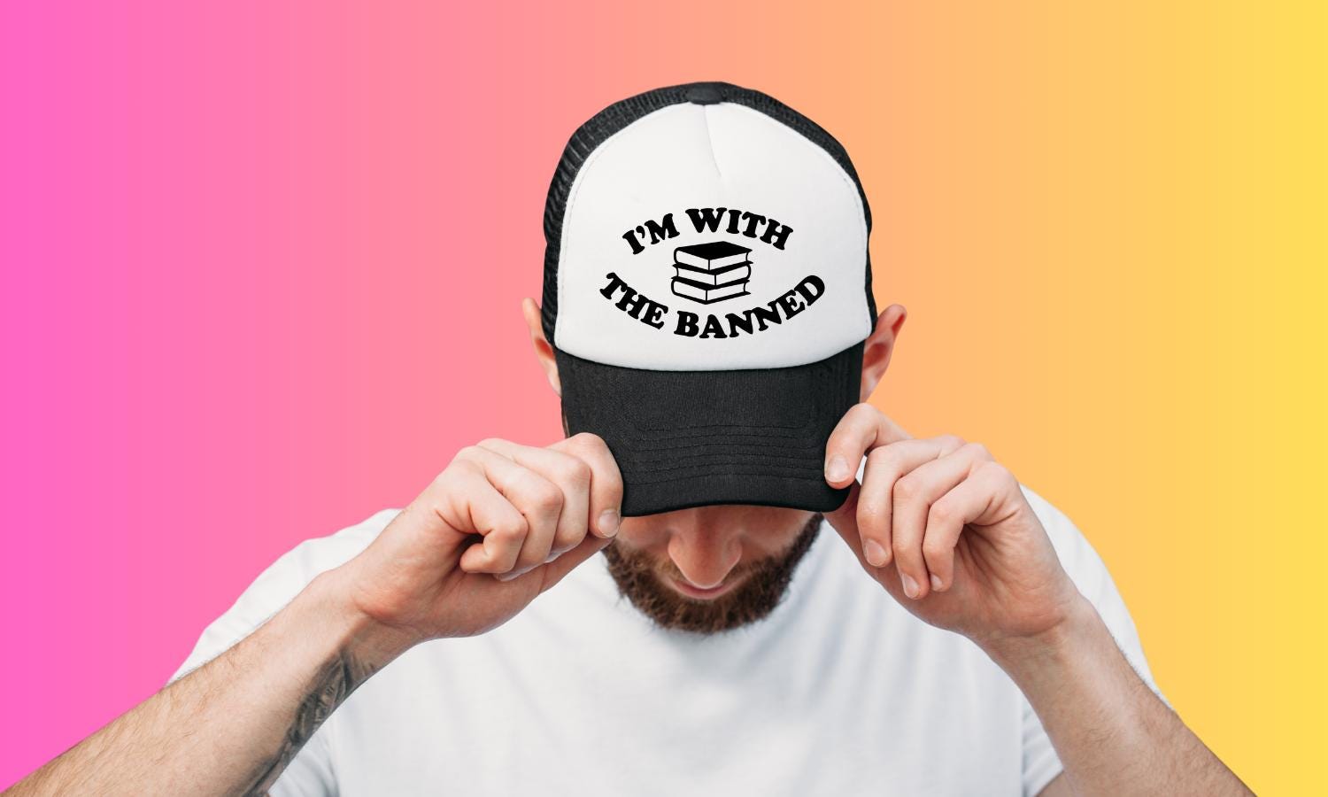 I'm With the Banned Custom Trucker Hat