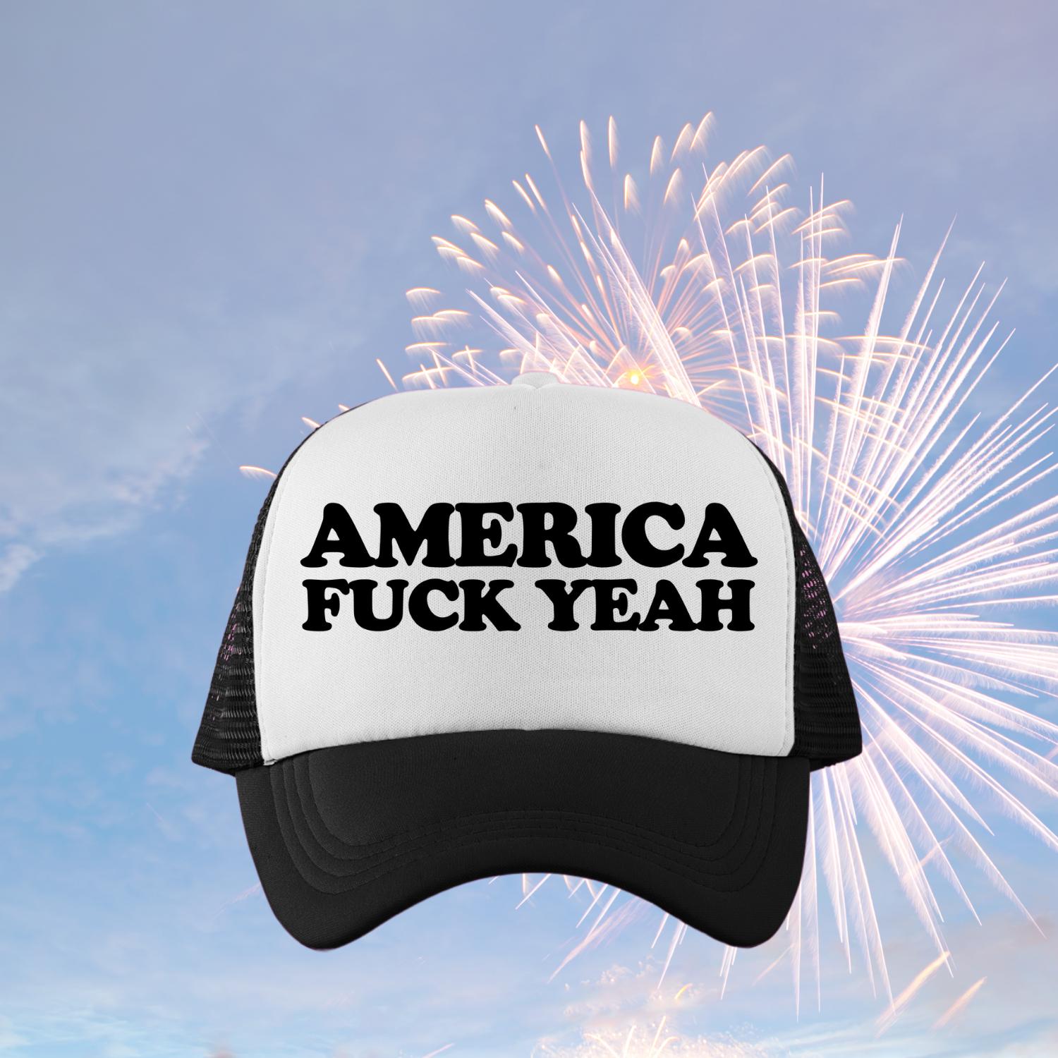 America Fuck Yeah Custom Trucker Hat