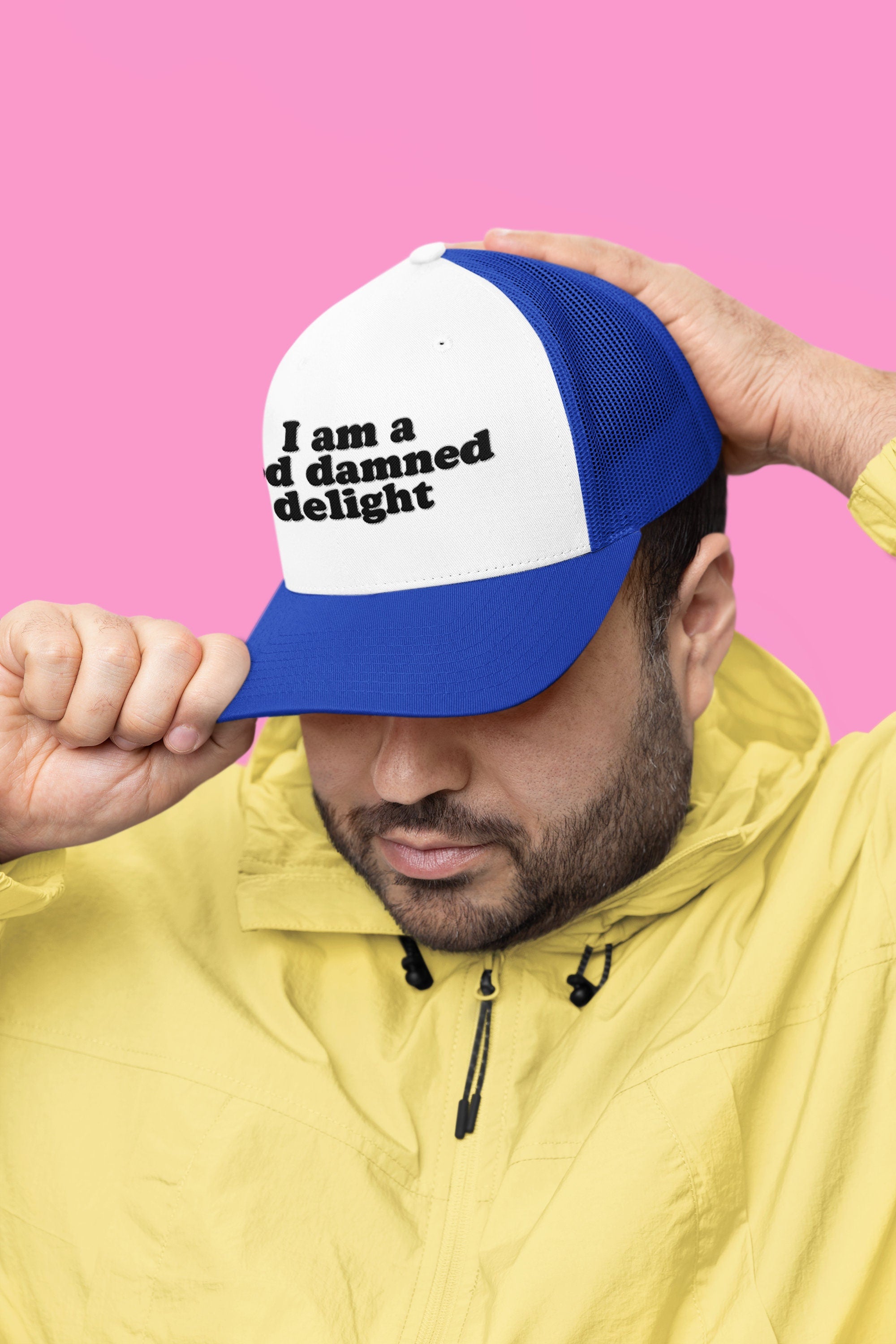 I am a God Damned Delight Custom Trucker Hat