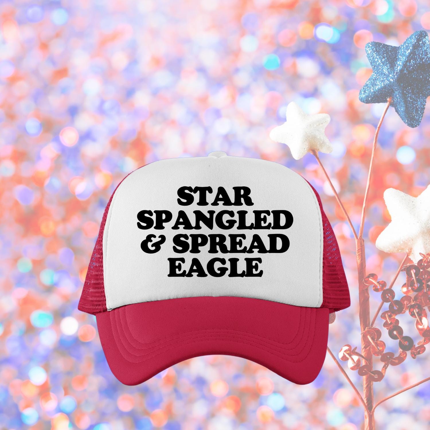 Star Spangled & Spread Eagle Custom Trucker Hat