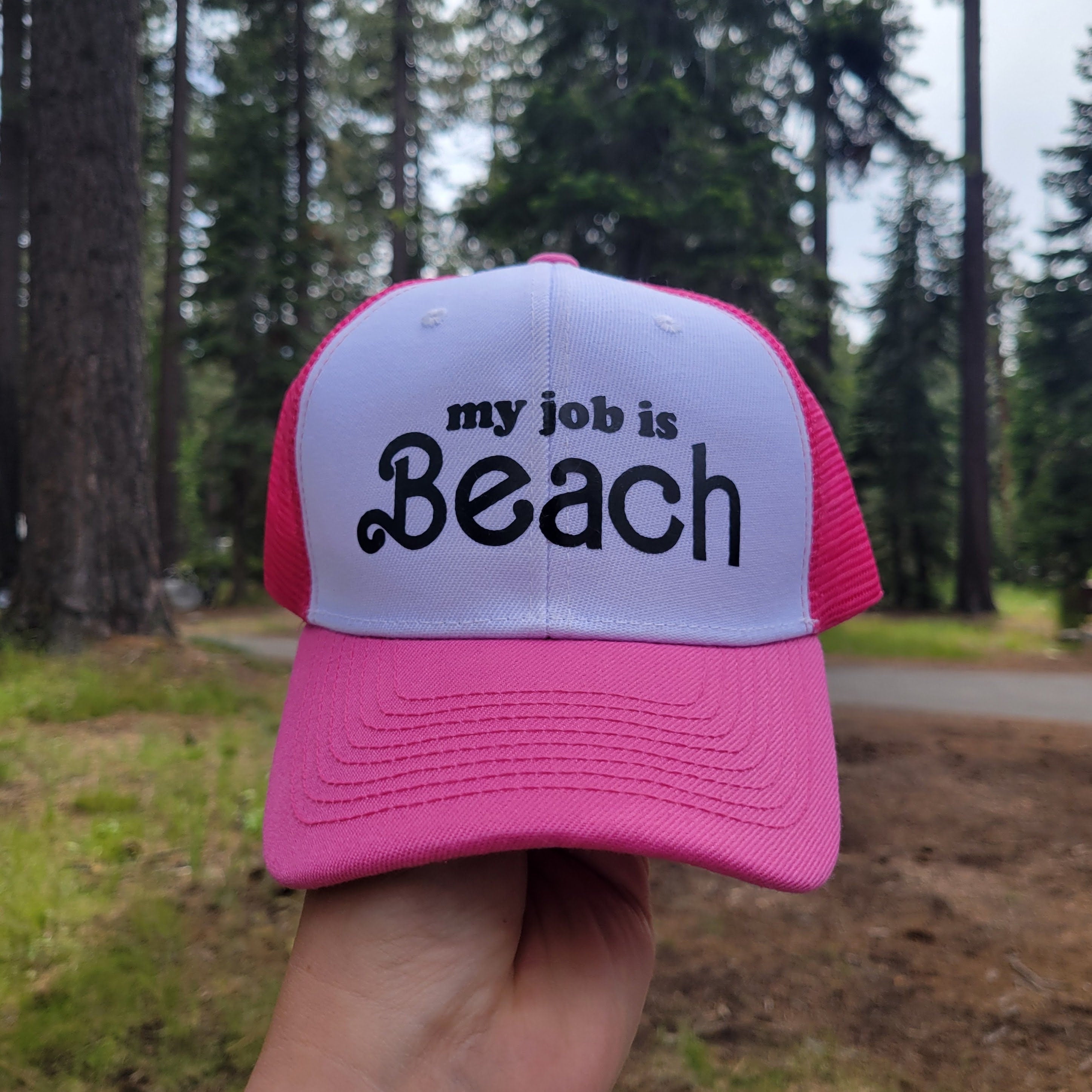 My Job is Beach Custom Trucker Hat