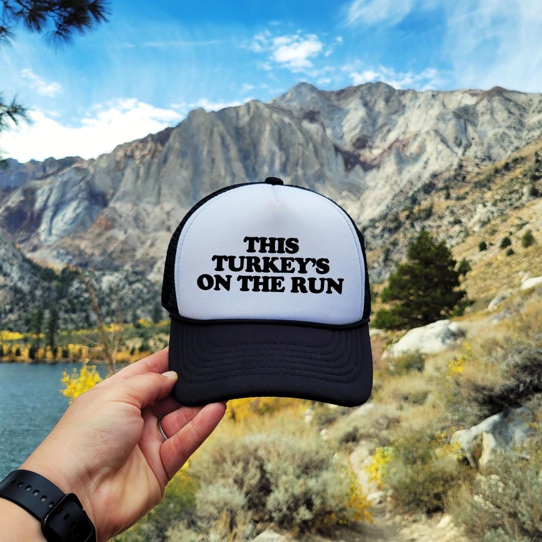 This Turkeys On The Run Custom Trucker Hat