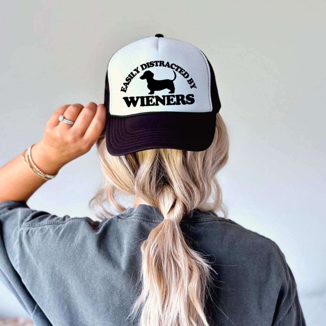 Easily Distracted By Wieners Custom Trucker Hat