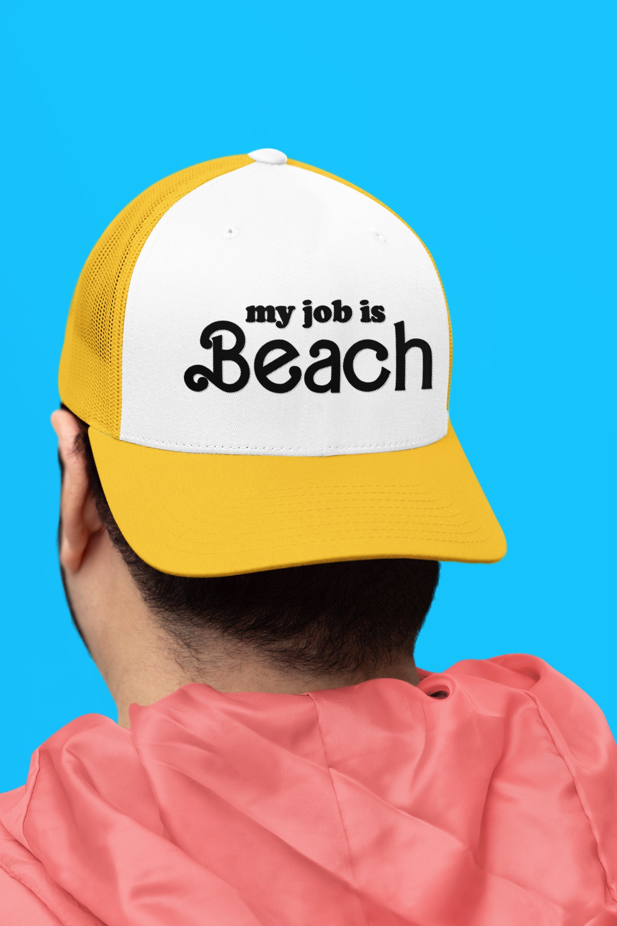 My Job is Beach Custom Trucker Hat