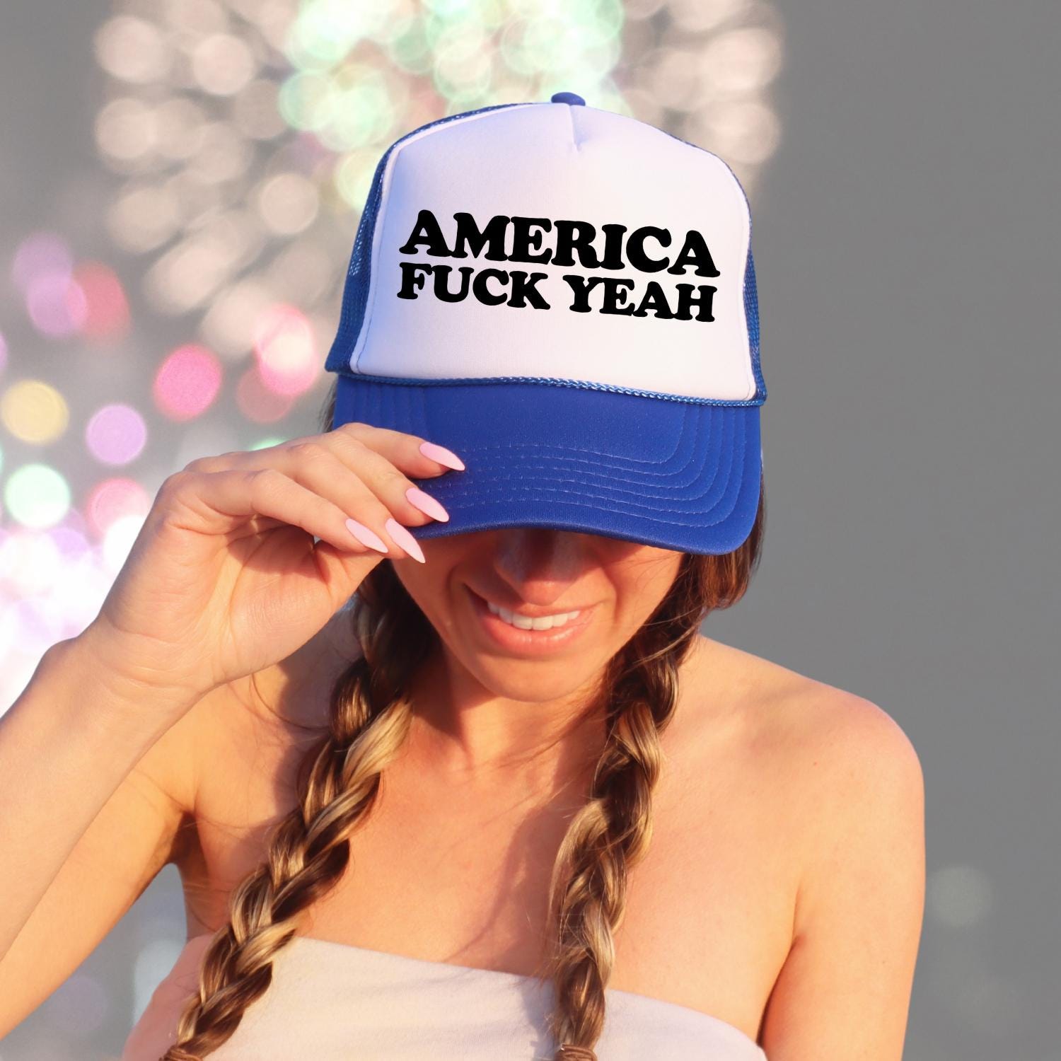 America Fuck Yeah Custom Trucker Hat
