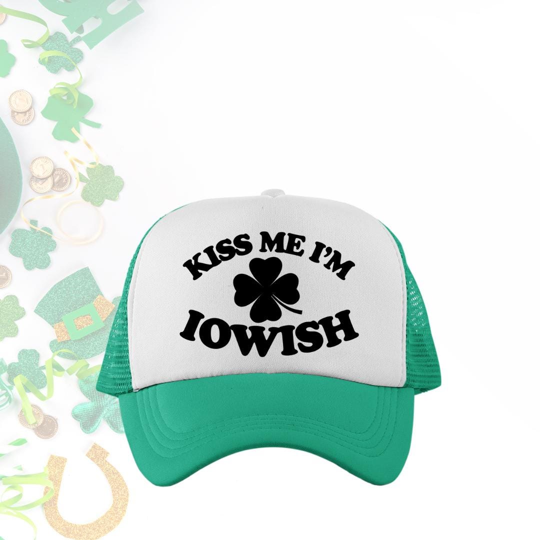 Kiss Me I'm Iowish Custom Trucker Hat