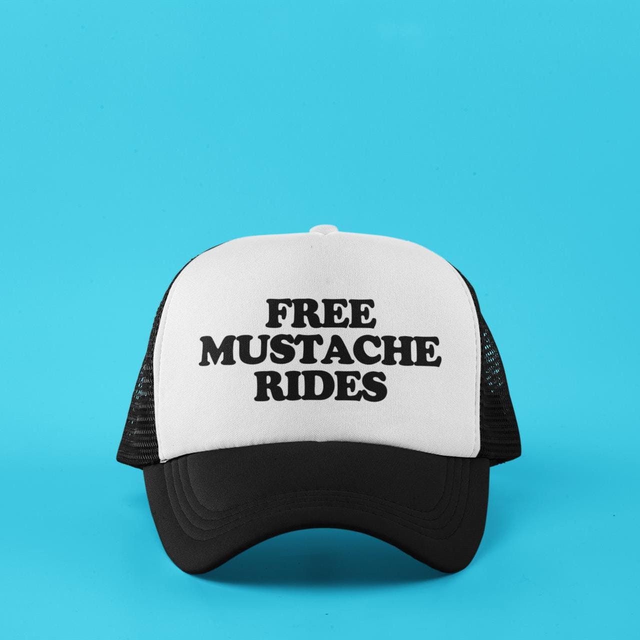 Free Mustache Rides Custom Trucker Hat