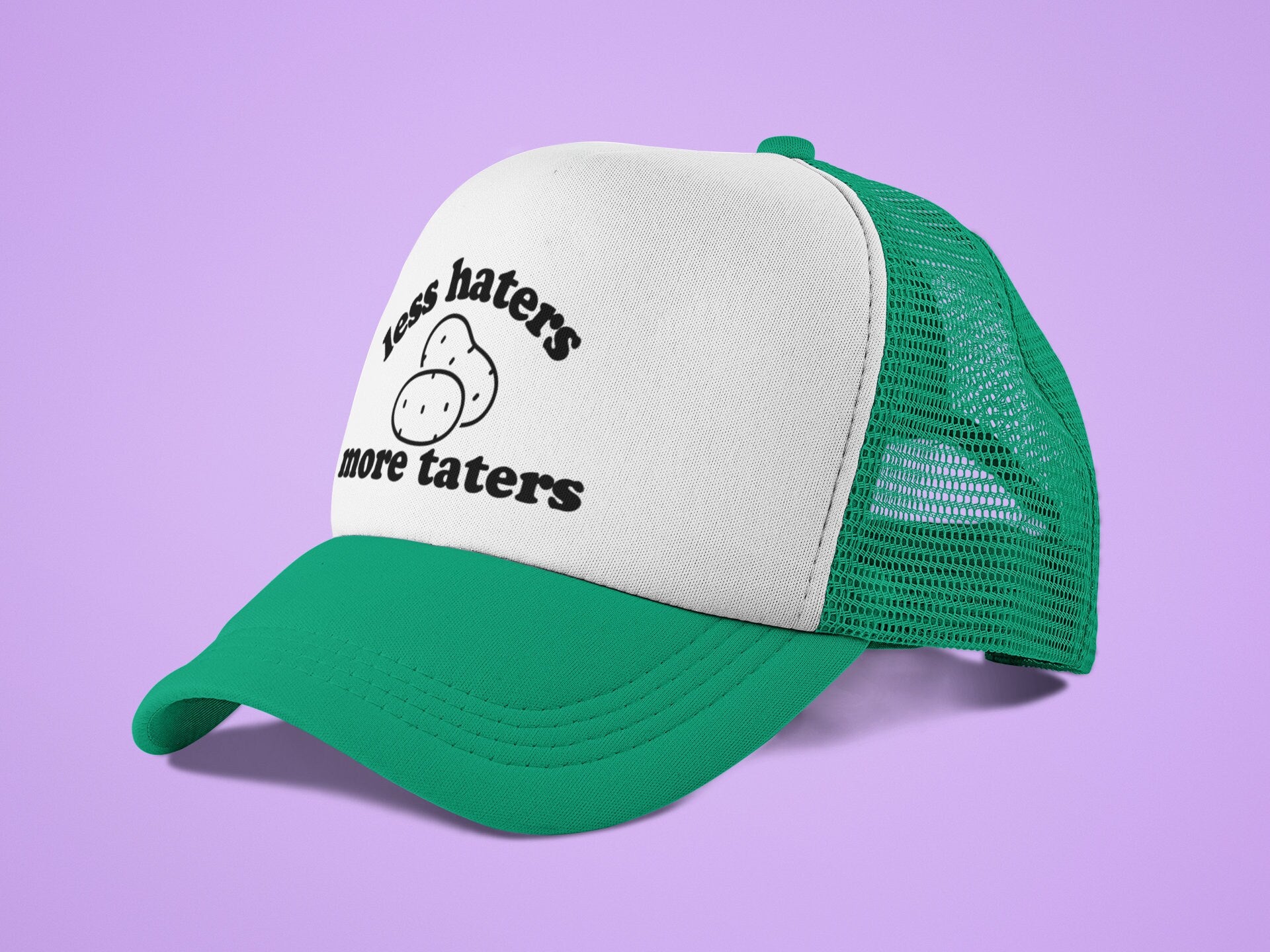 Less Haters More Taters Custom Trucker Hat