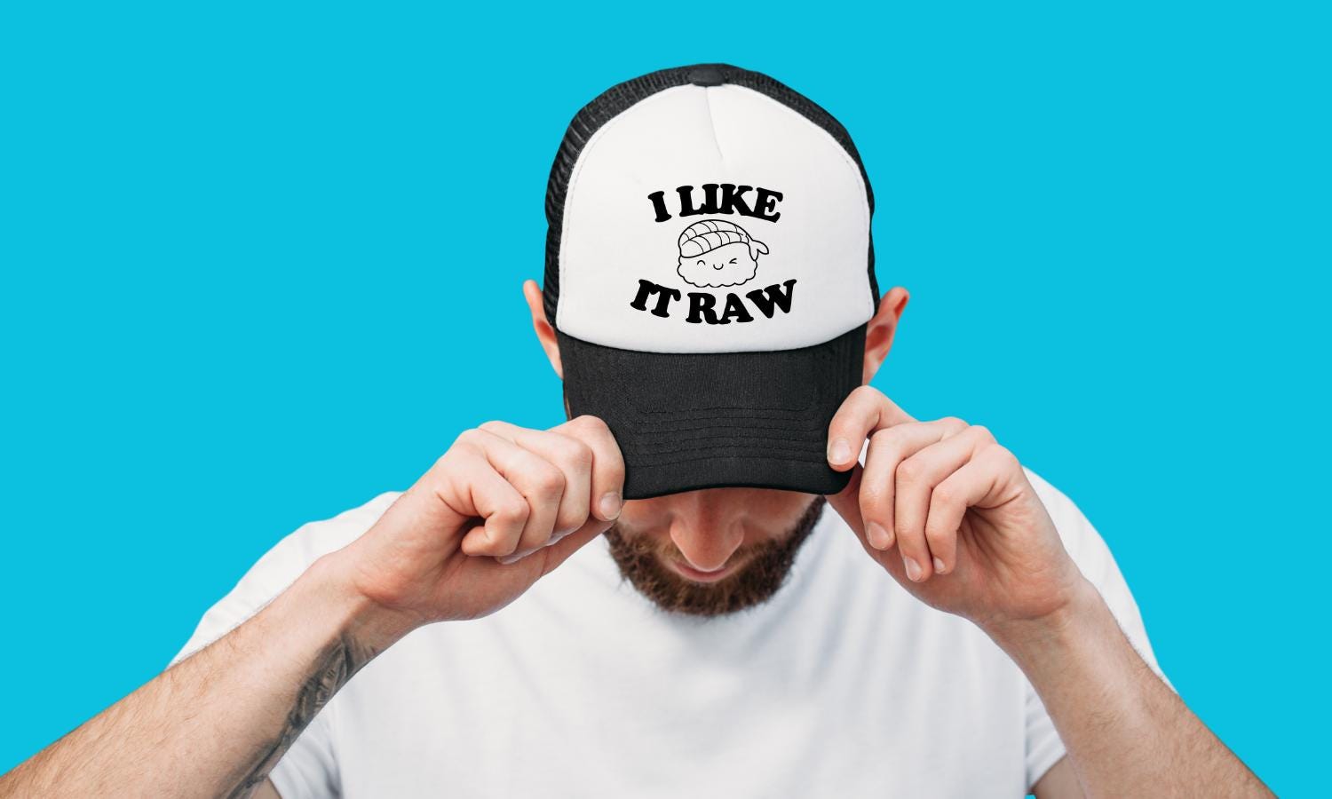 I Like it Raw Custom Trucker Hat