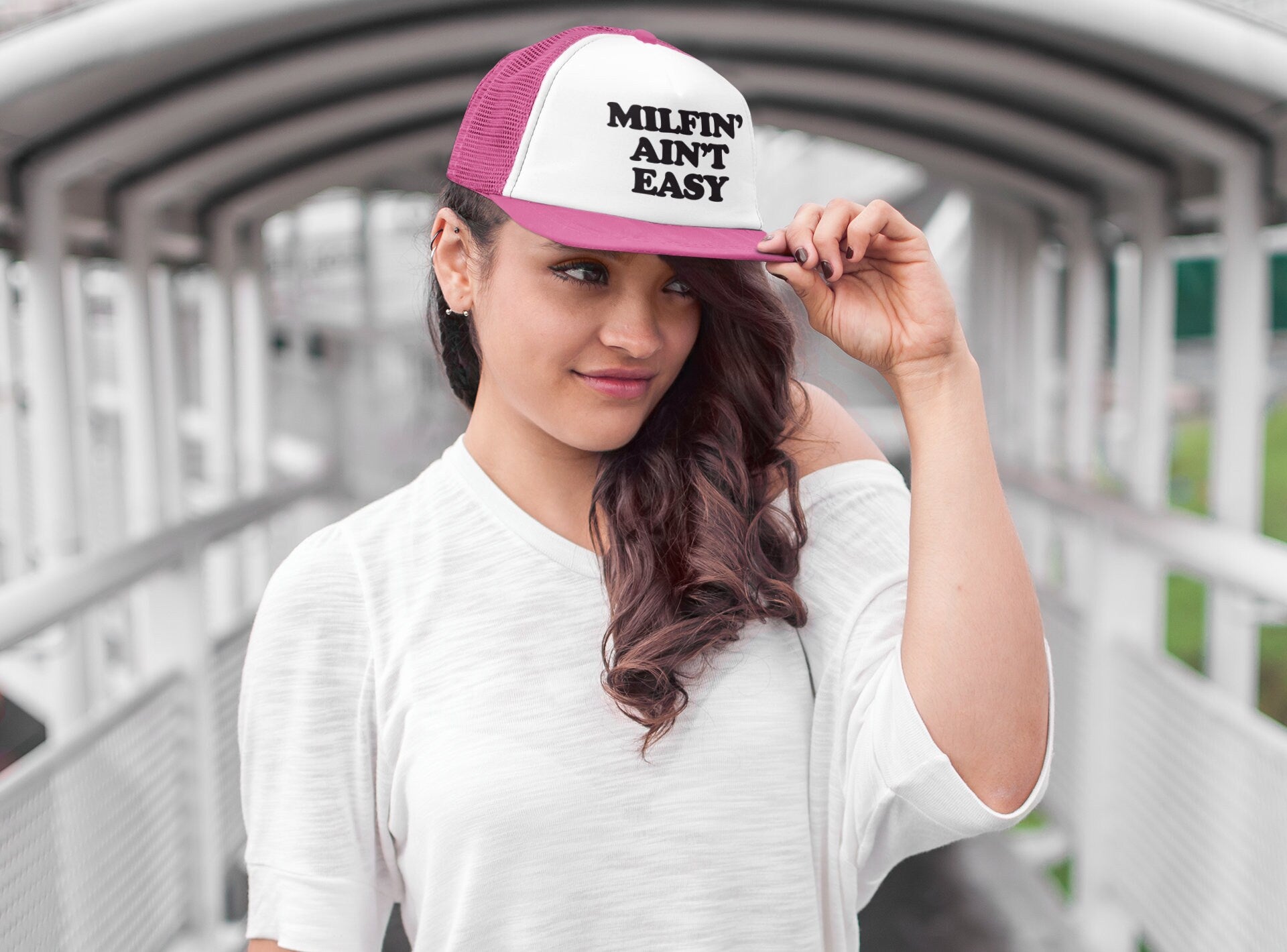 MILFin' Ain't Easy Custom Trucker Hat