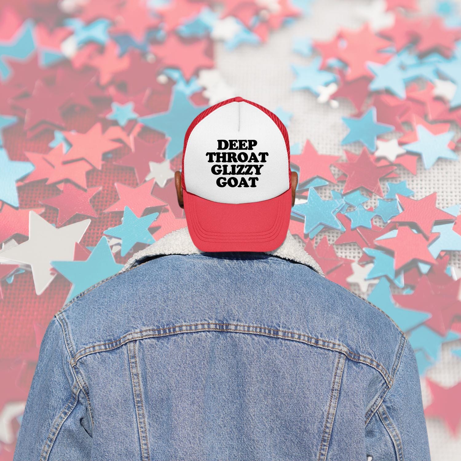Deep Throat Glizzy Goat Custom Trucker Hat