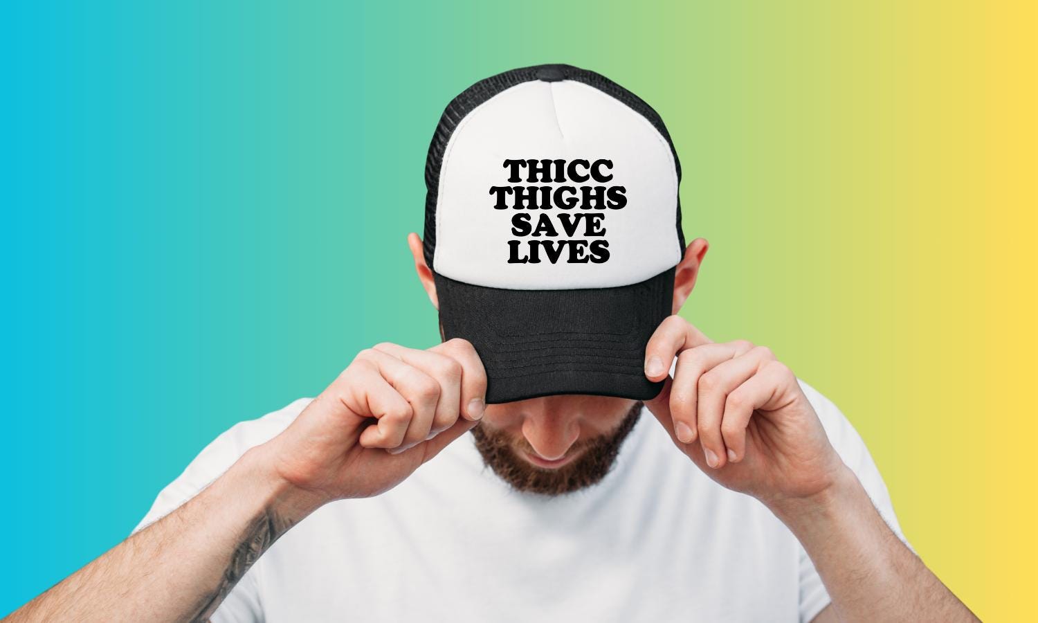 Thicc Thighs Save Lives Custom Trucker Hat