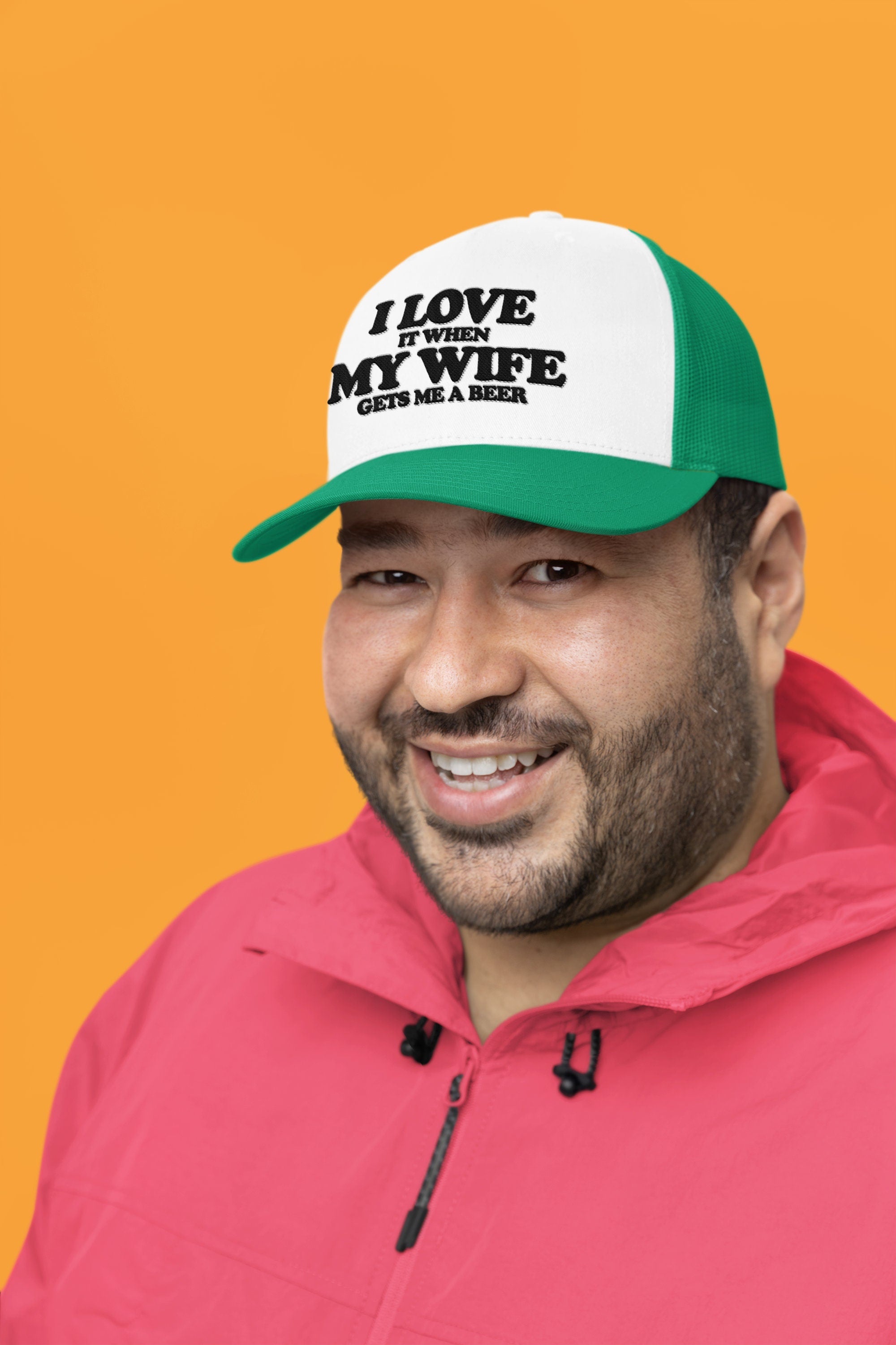 I Love My Wife Custom Trucker Hat
