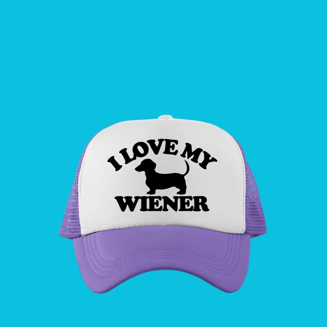 I Love My Wiener Custom Trucker Hat
