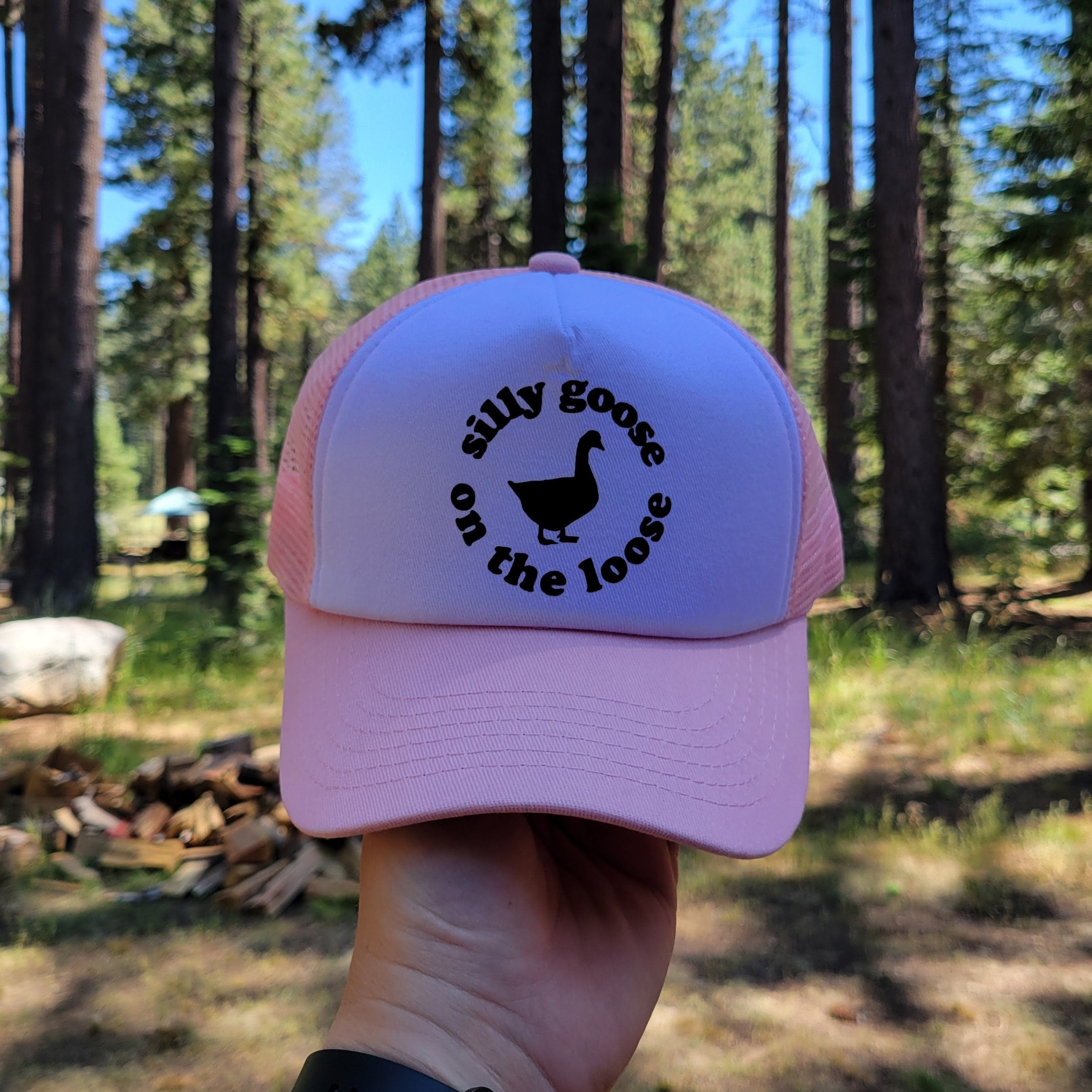 Silly Goose on the Loose Custom Trucker Hat