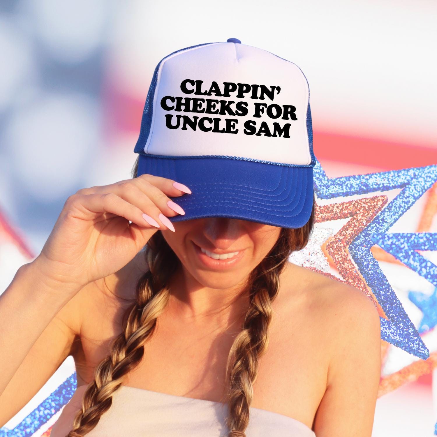 Clappin Cheeks For Uncle Sam Custom Trucker Hat