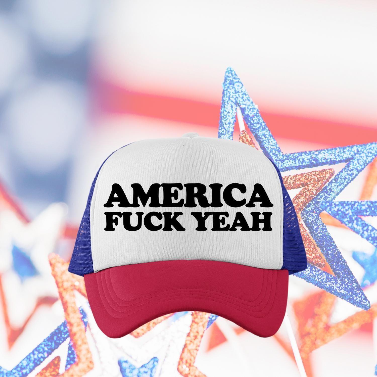 America Fuck Yeah Custom Trucker Hat