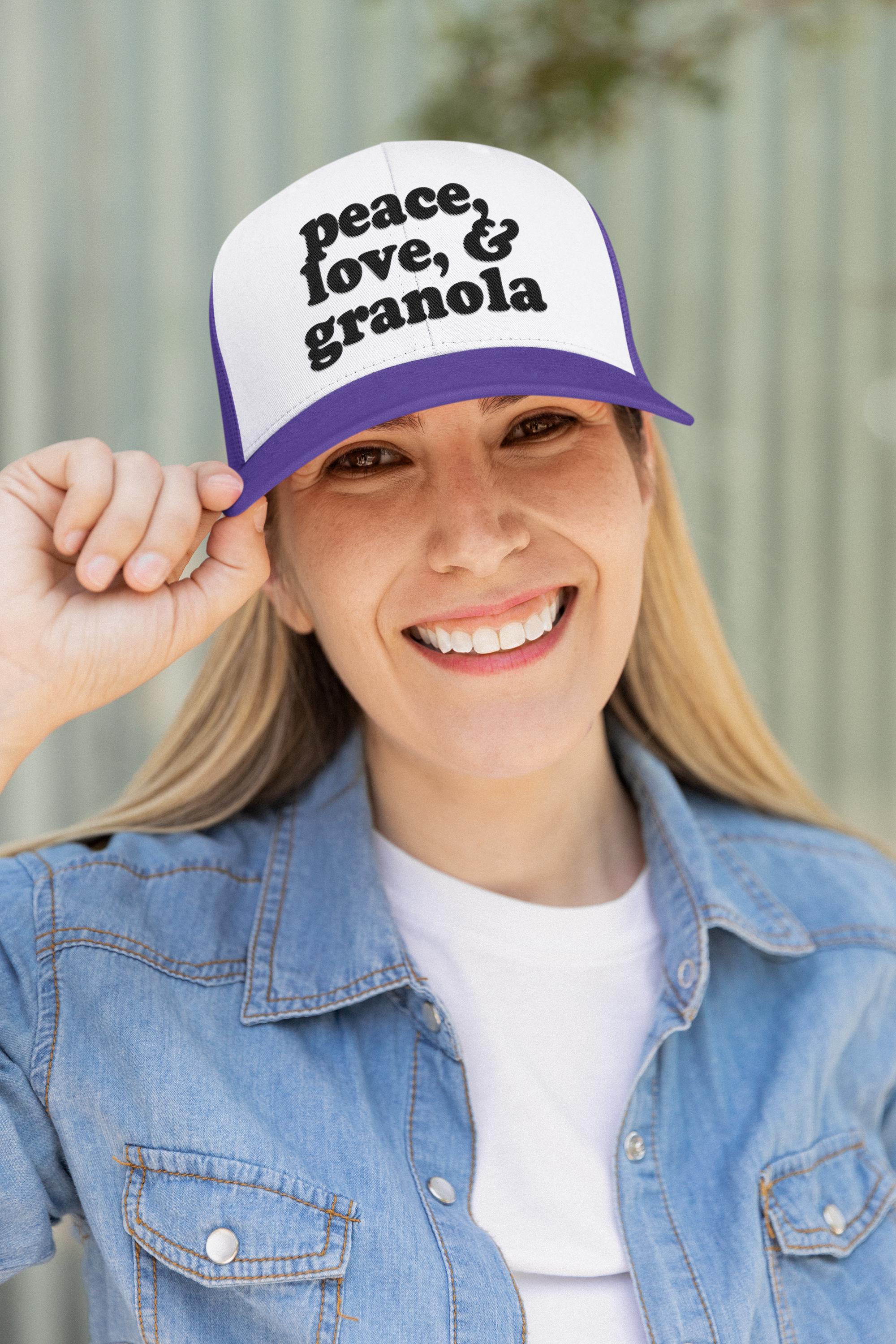Peace, Love, & Granola Custom Trucker Hat
