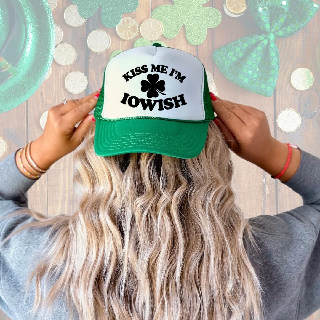 Kiss Me I'm Iowish Custom Trucker Hat