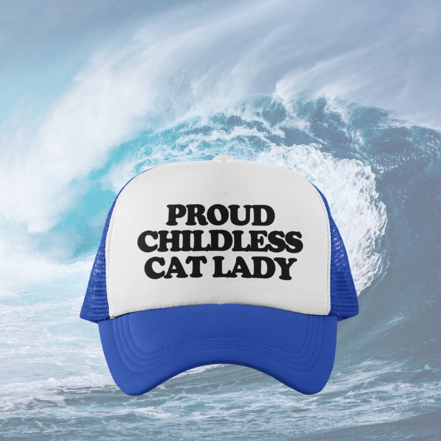 Proud Childless Cat Lady Custom Trucker Hat