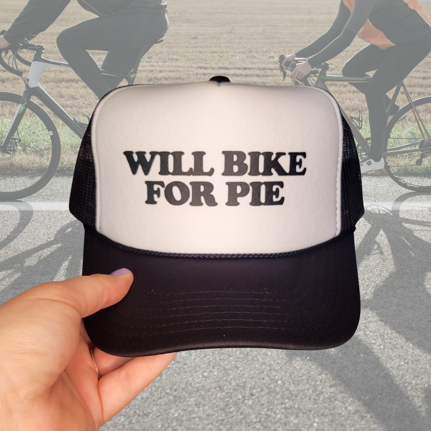 Will Bike for Pie Trucker Hat