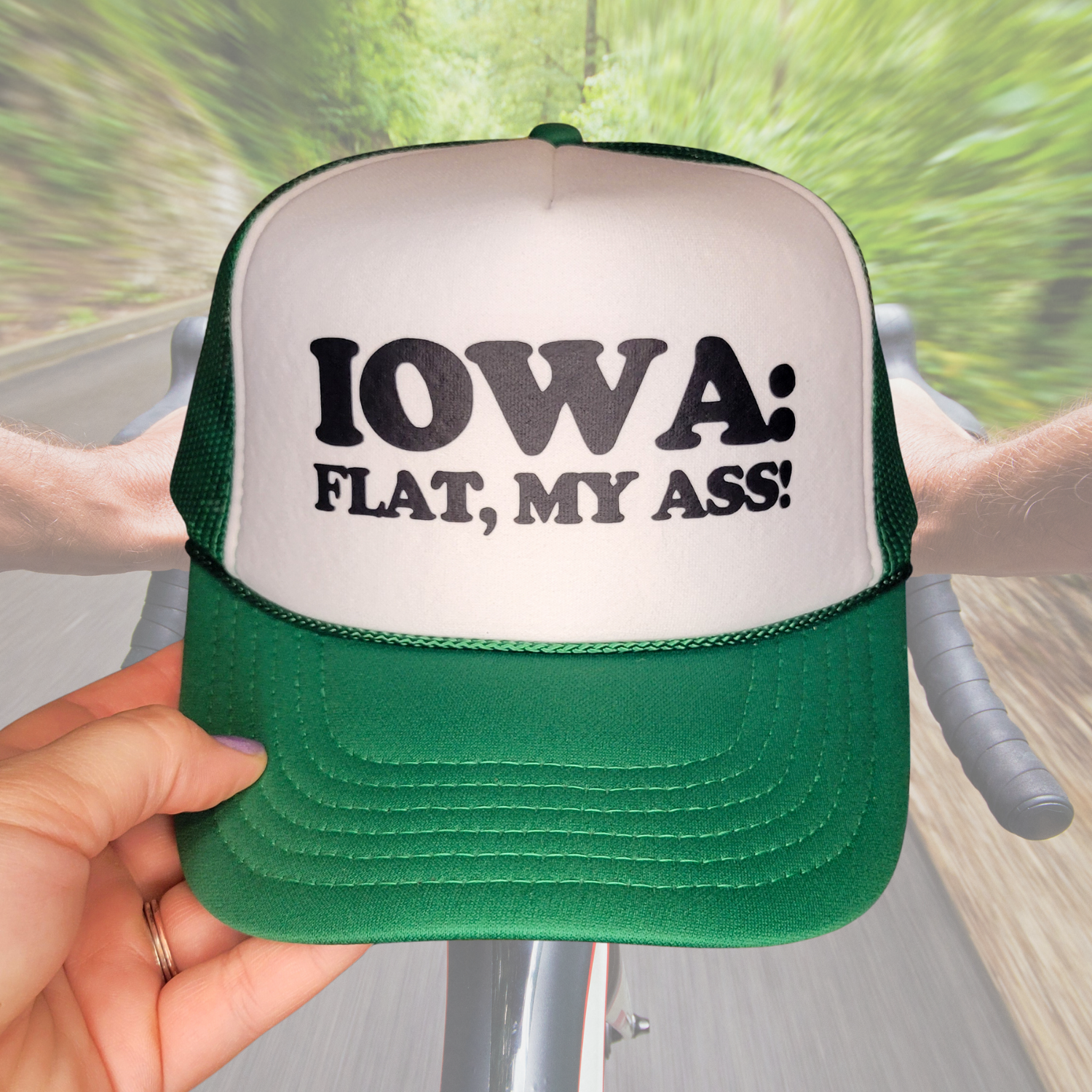 Iowa: Flat My Ass Trucker Hat