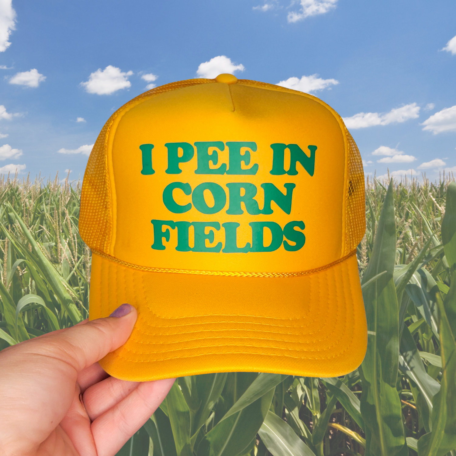 I Pee in Corn Fields Trucker Hat