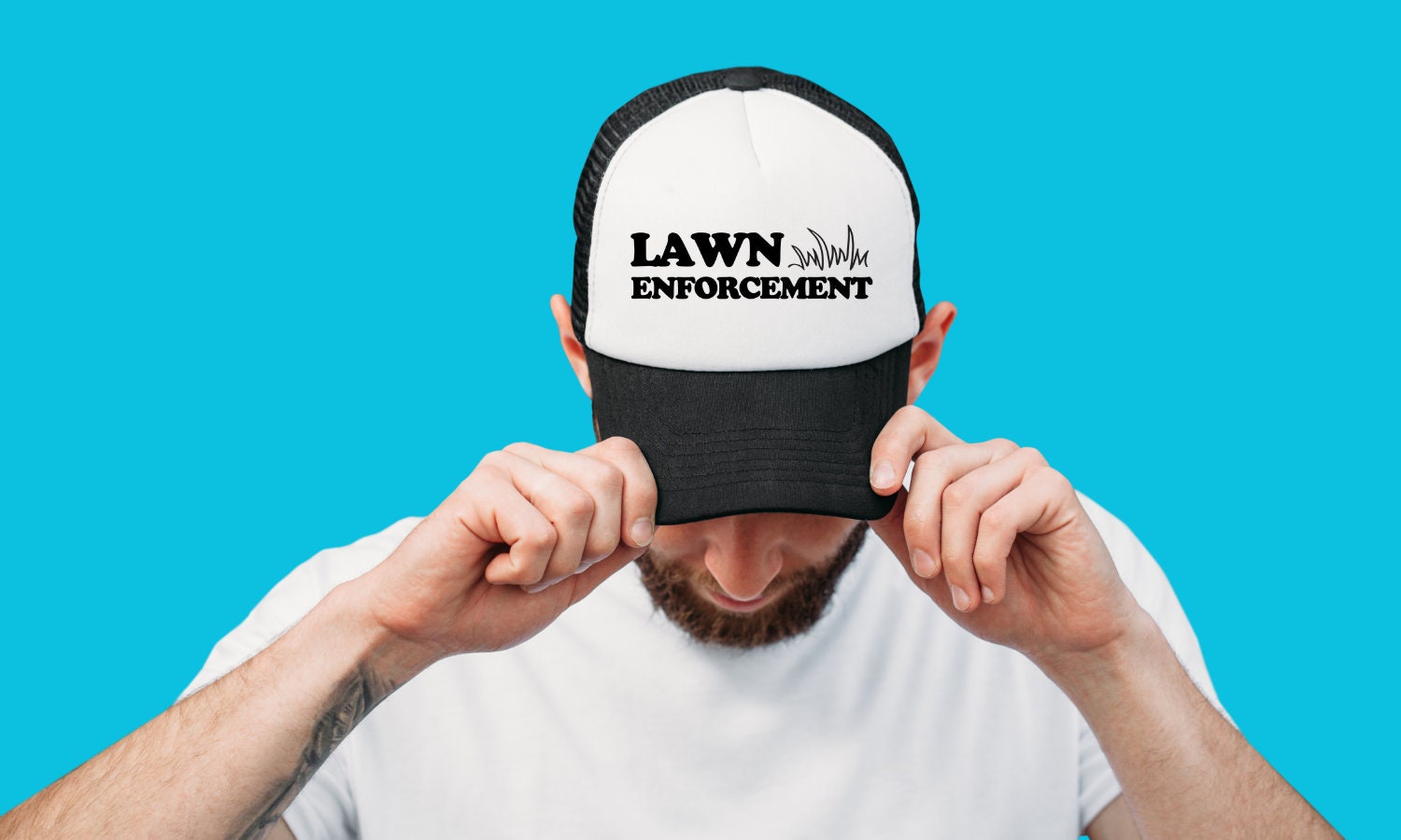 Lawn Enforcement Custom Trucker Hat
