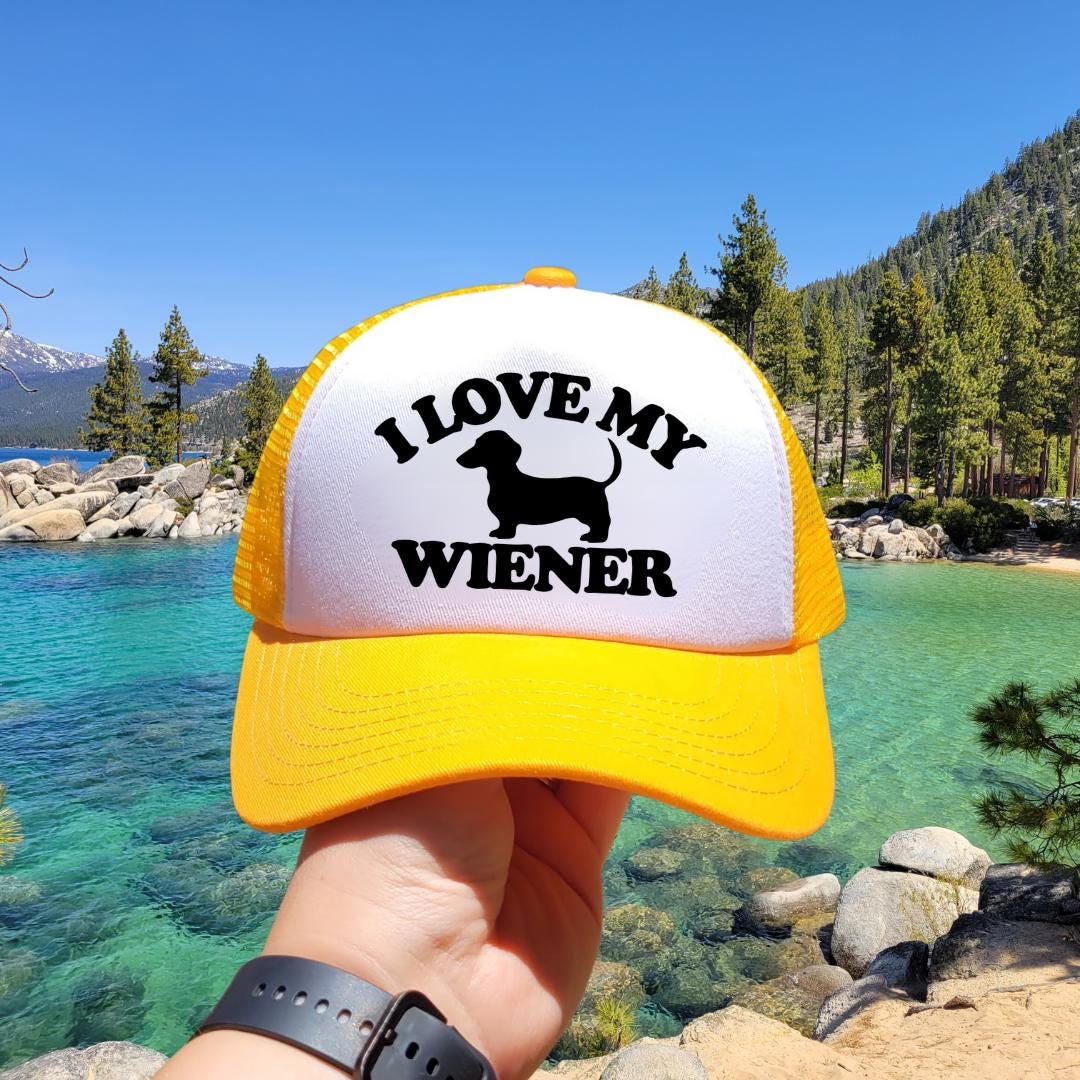 I Love My Wiener Custom Trucker Hat