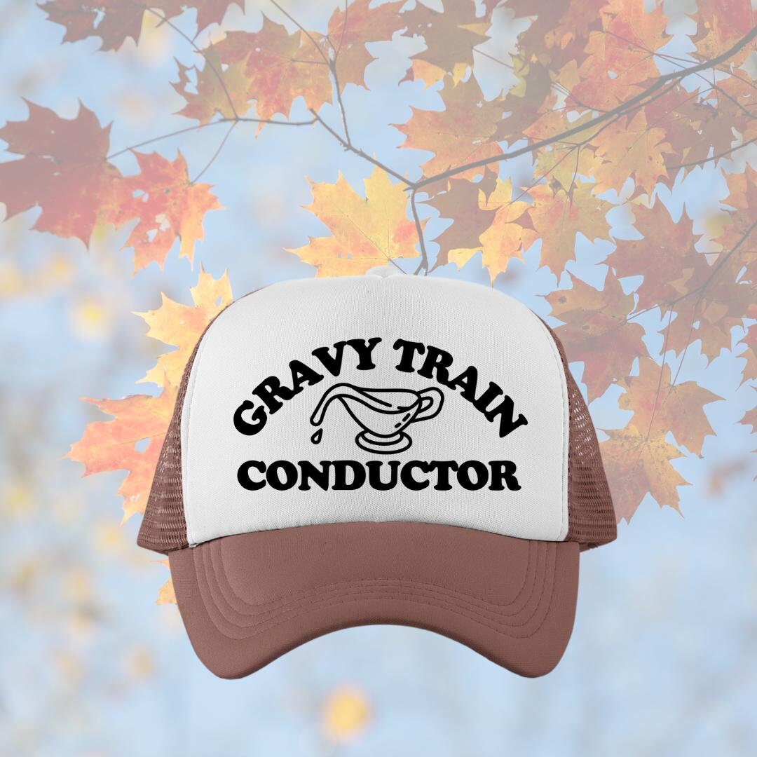 Gravy Train Conductor Custom Trucker Hat