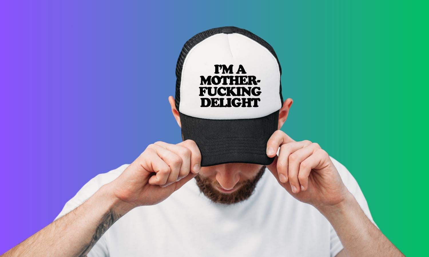 I'm a Motherfucking Delight Custom Trucker Hat