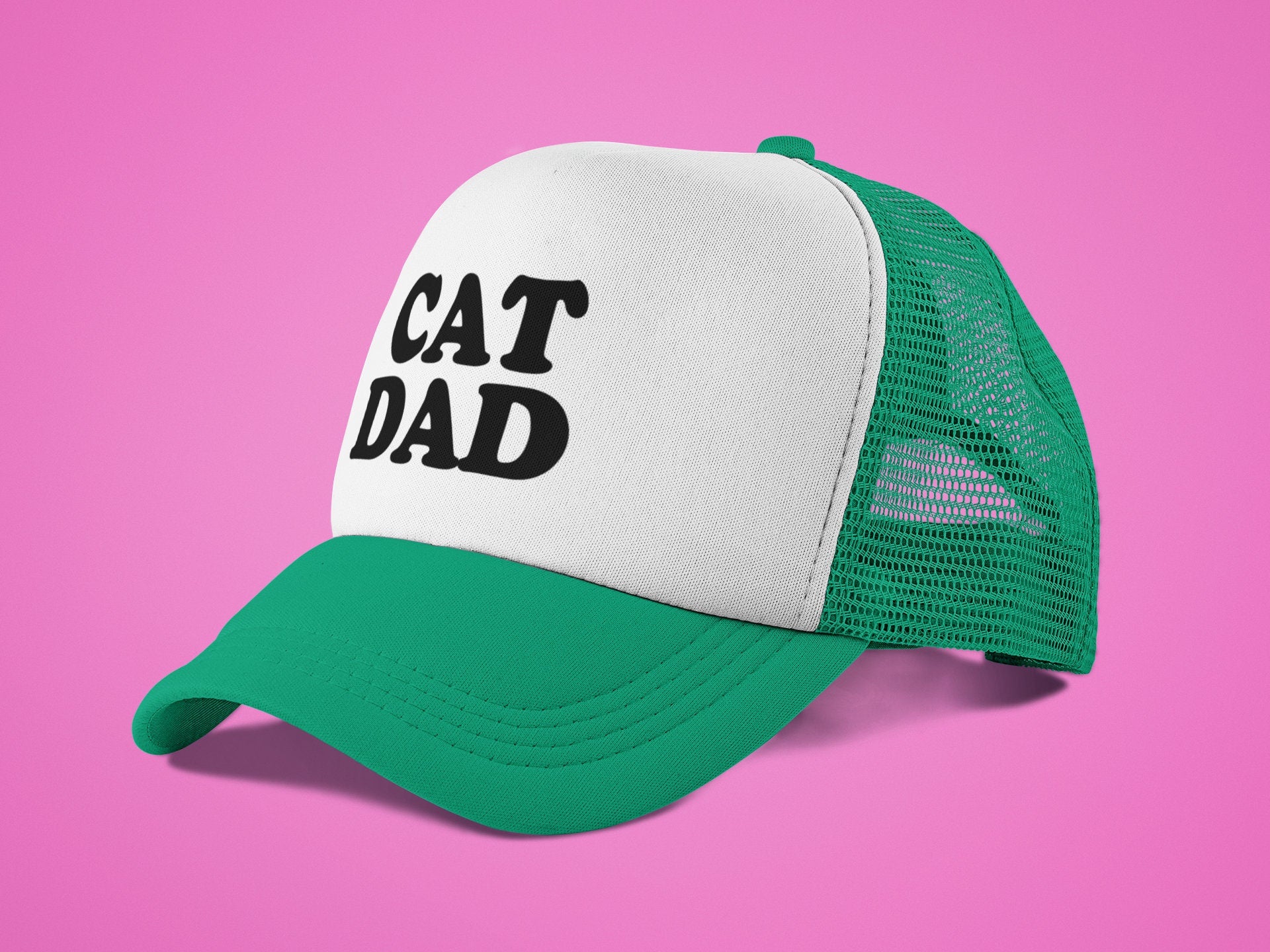 Cat Dad Custom Trucker Hat