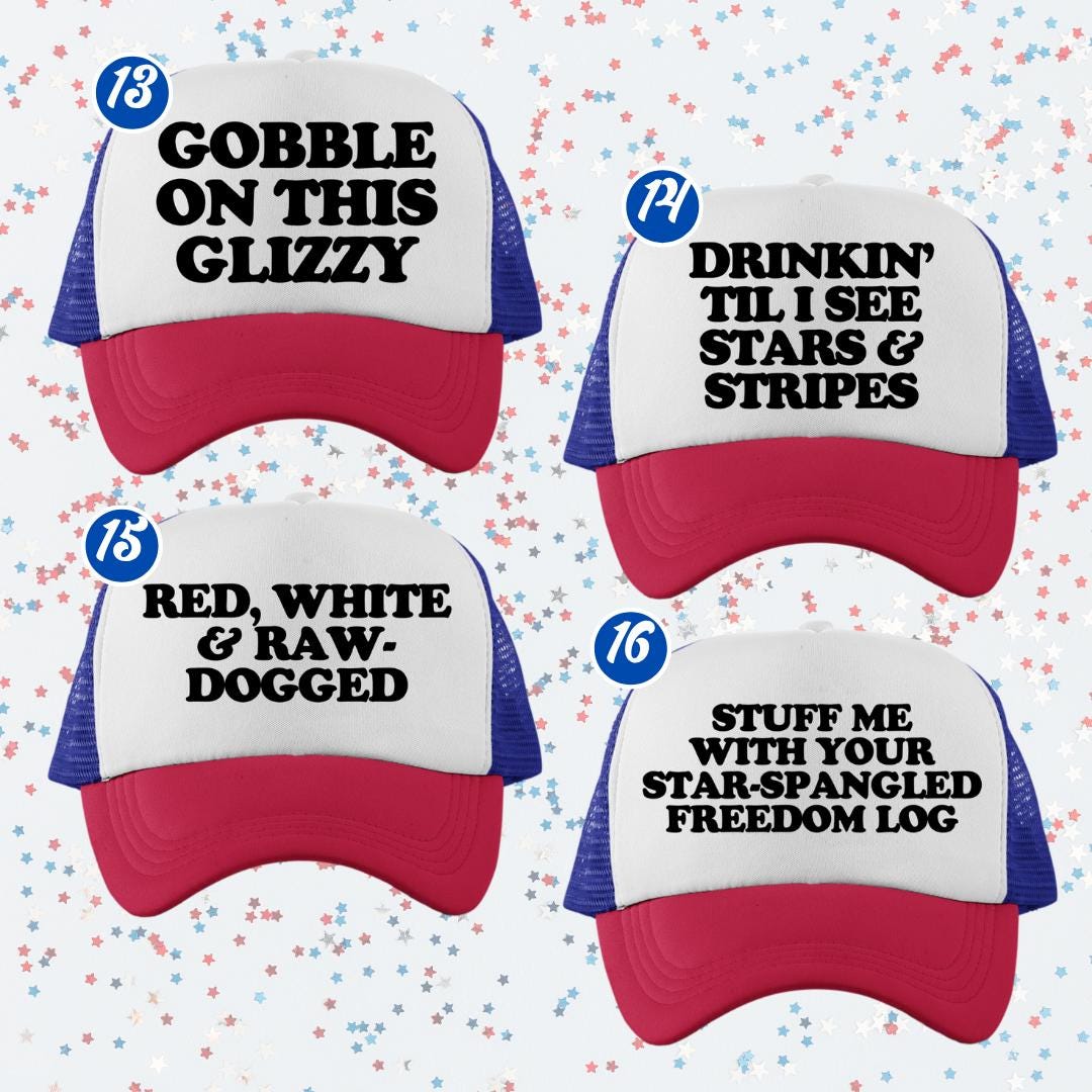 4th of July Trucker Hat Roulette Set