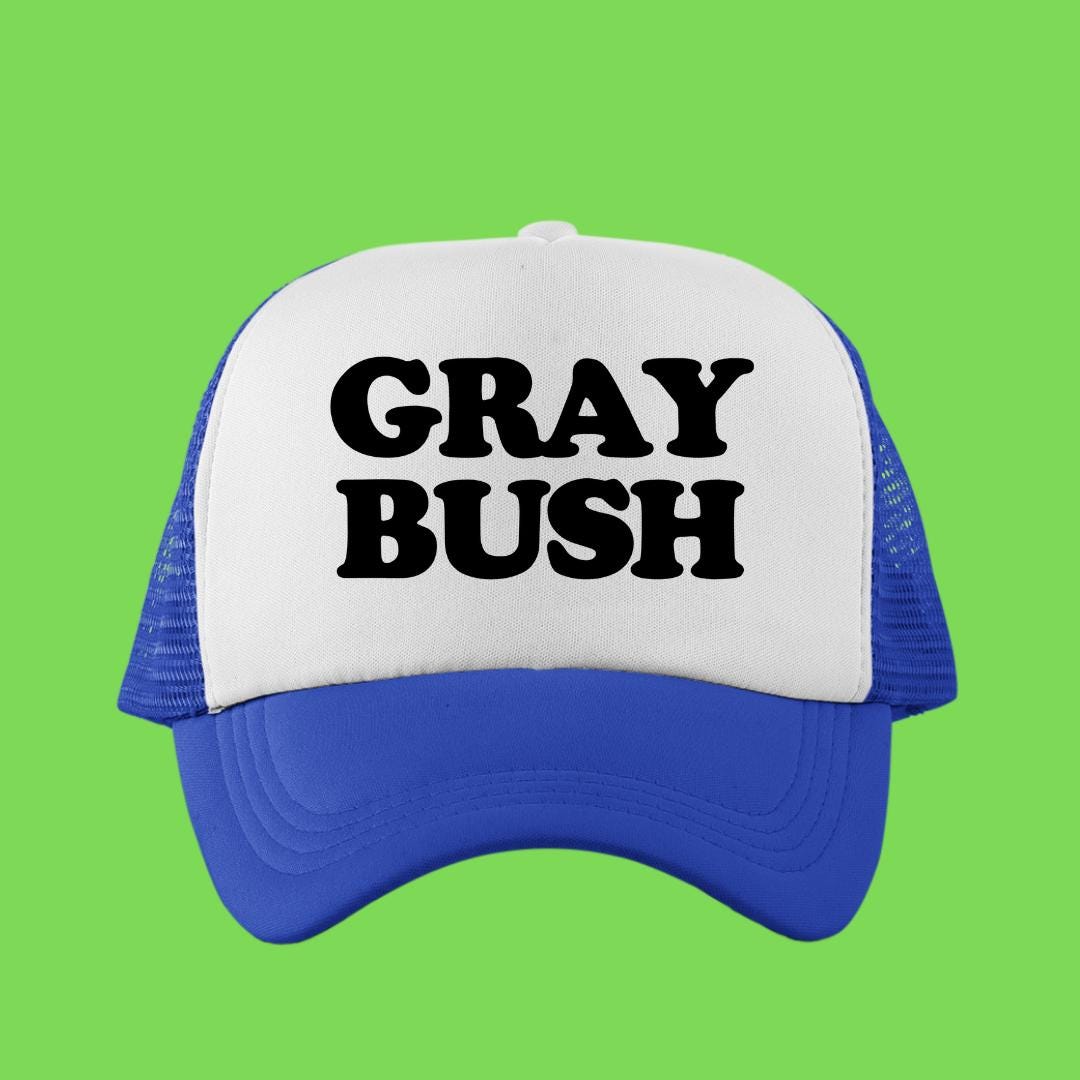 Gray Bush Custom Trucker Hat