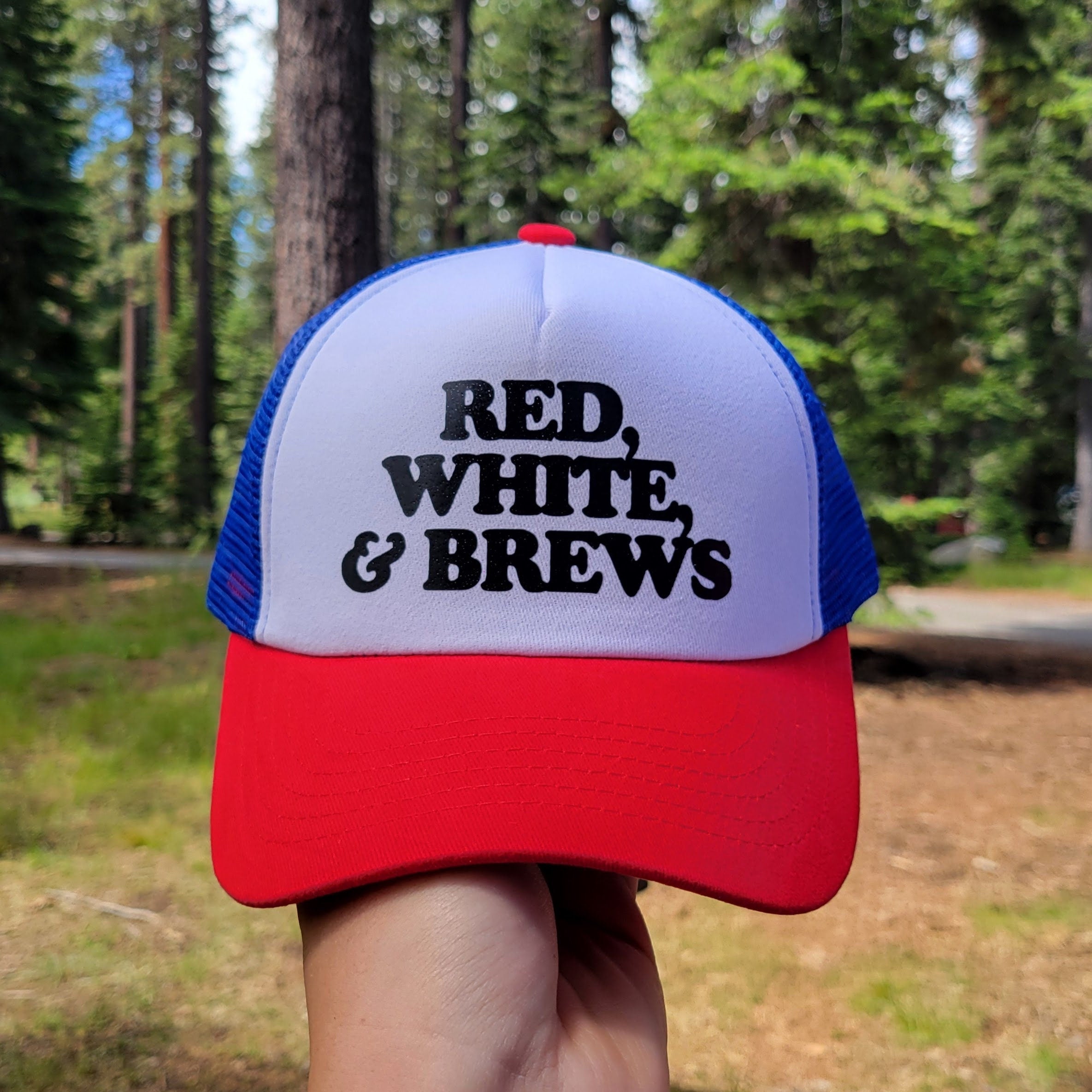 Red, White, and Brews Custom Trucker Hat