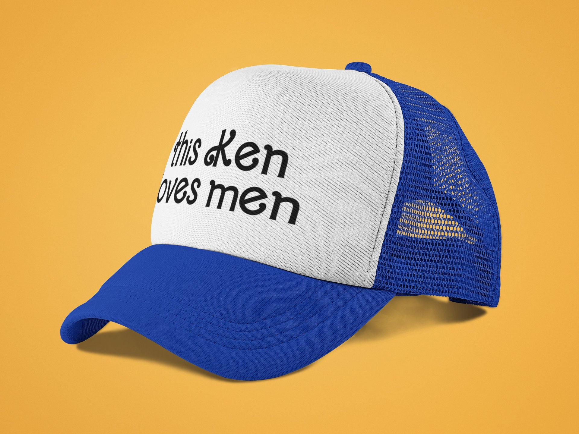 This Ken Loves Men Custom Trucker Hat