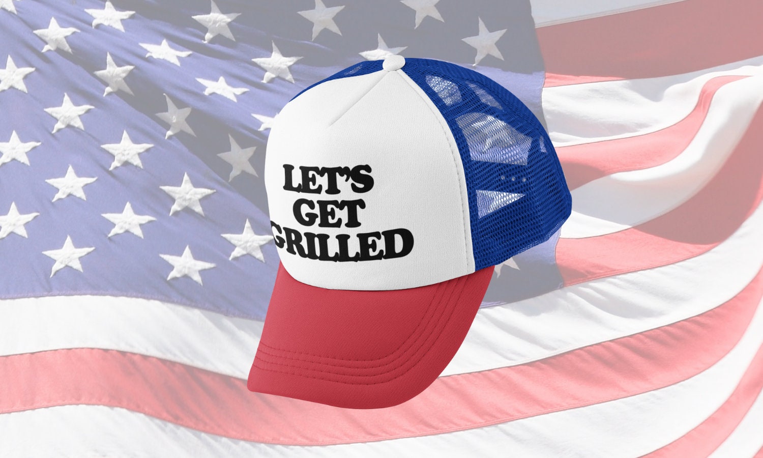Let's Get Grilled Custom Trucker Hat