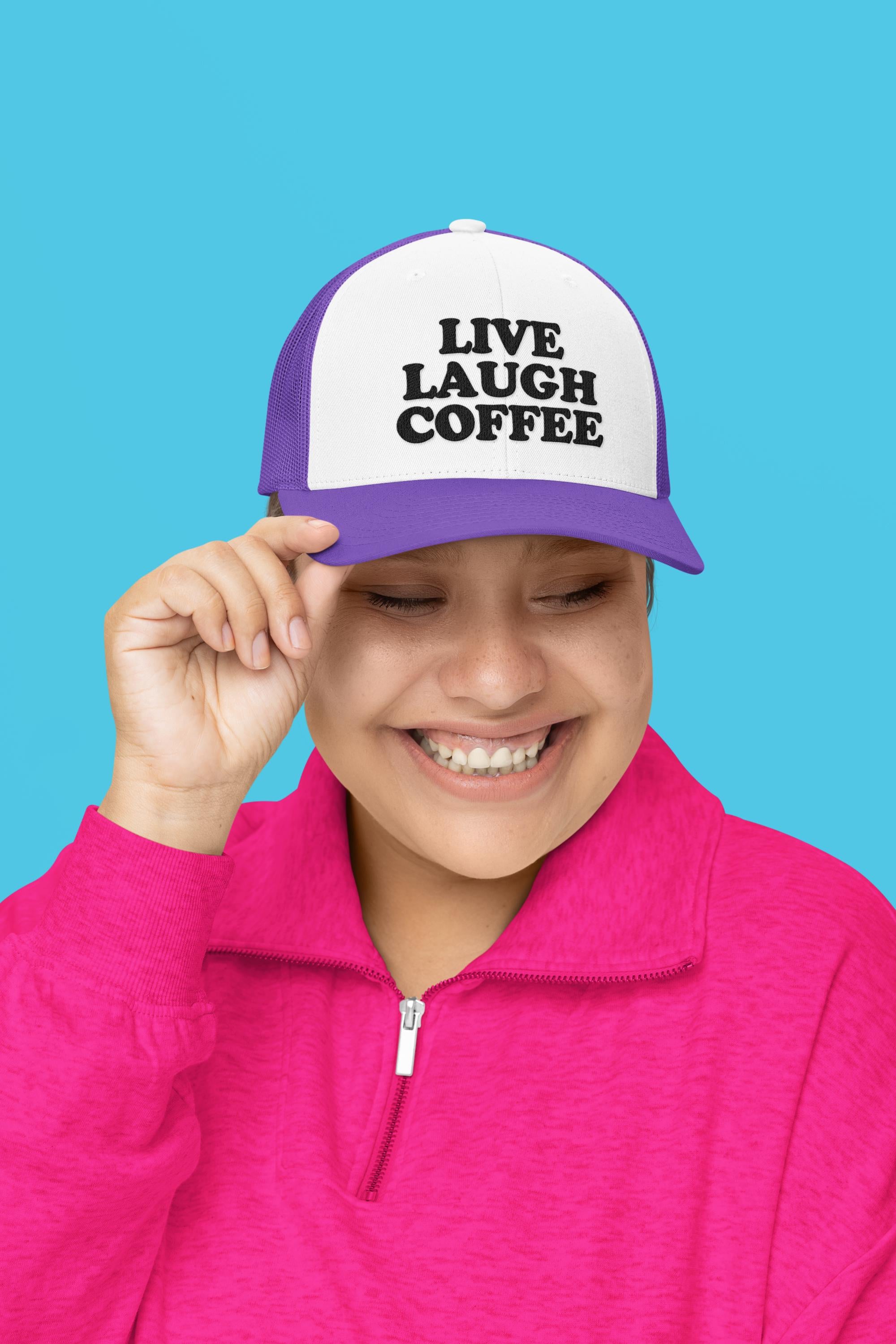 Live Laugh Coffee Custom Trucker Hat