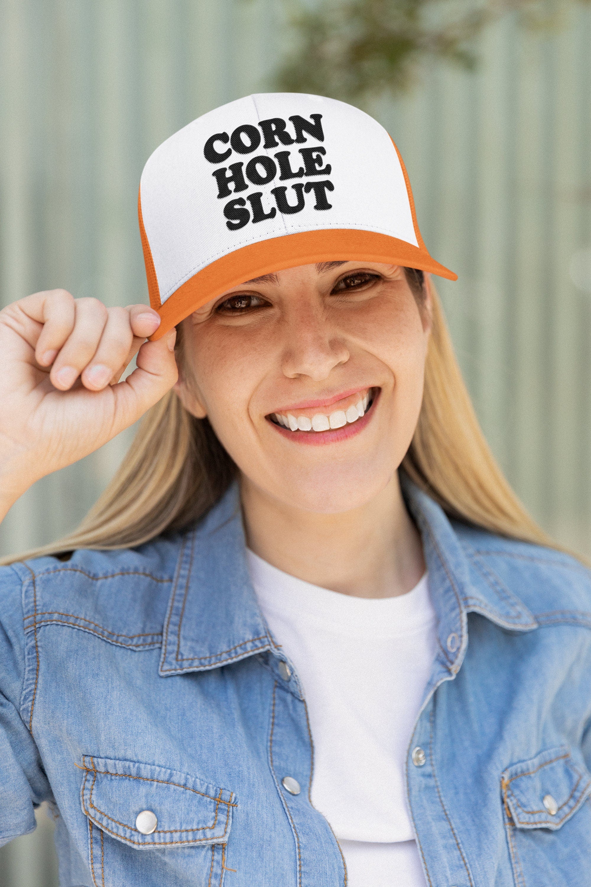 Corn Hole Slut Custom Trucker Hat