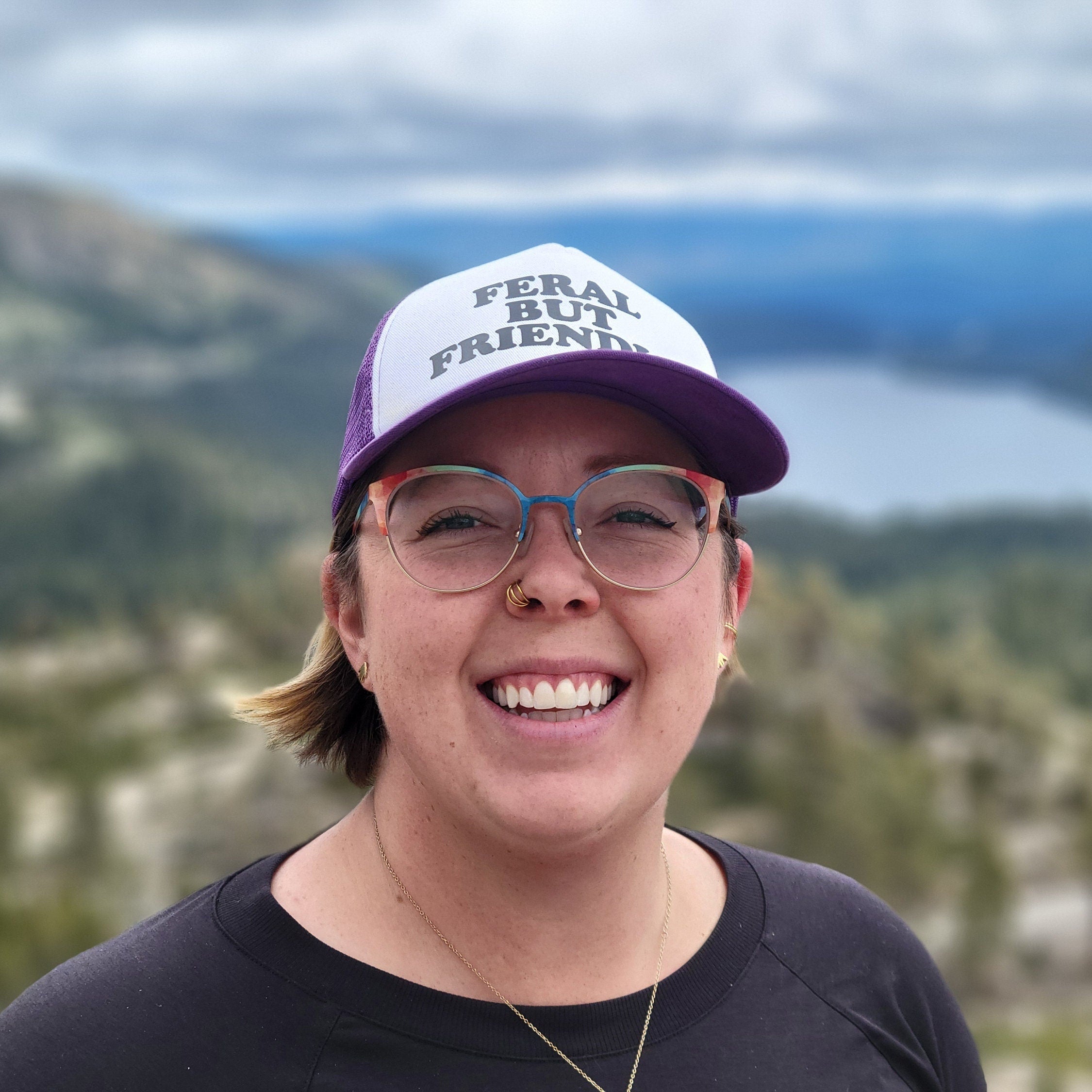 Feral but Friendly Custom Trucker Hat