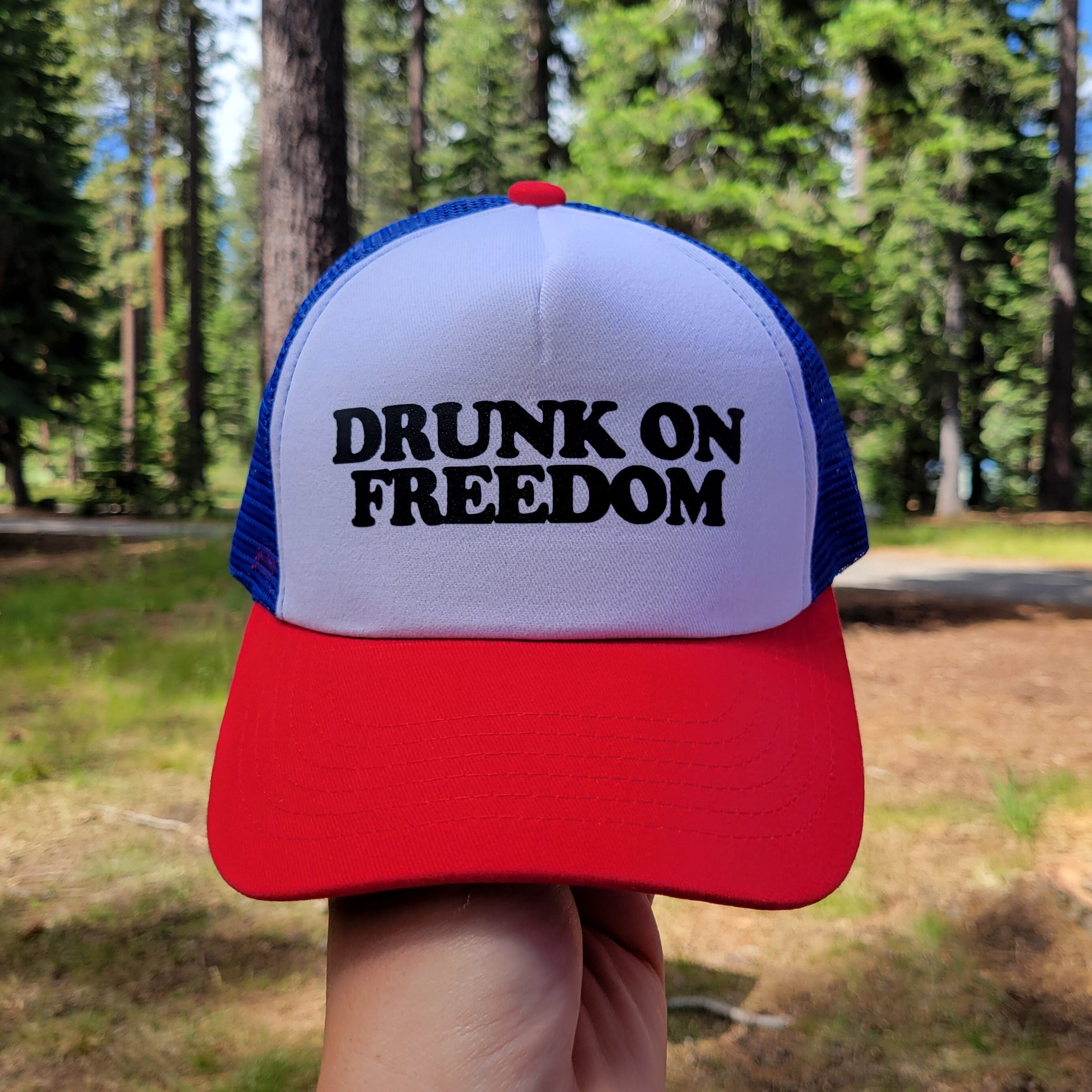 Drunk on Freedom Custom Trucker Hat