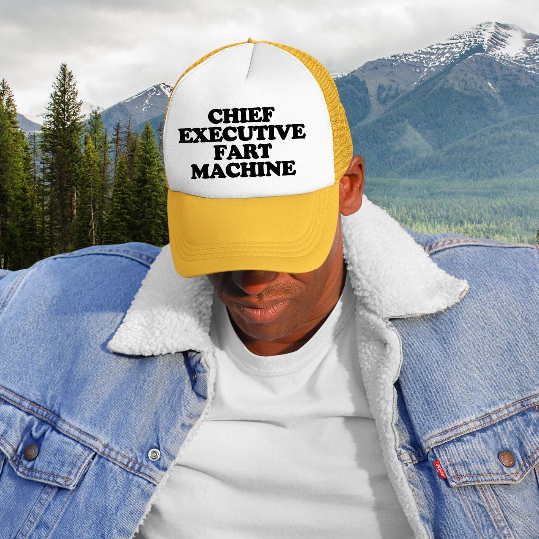 Chief Executive Fart Machine Custom Trucker Hat