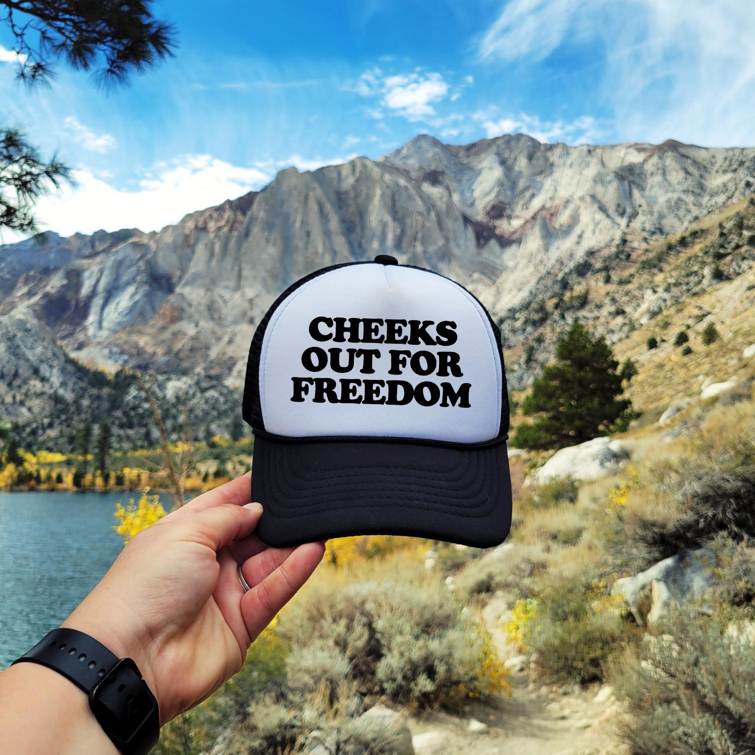 Cheeks Out For Freedom Custom Trucker Hat