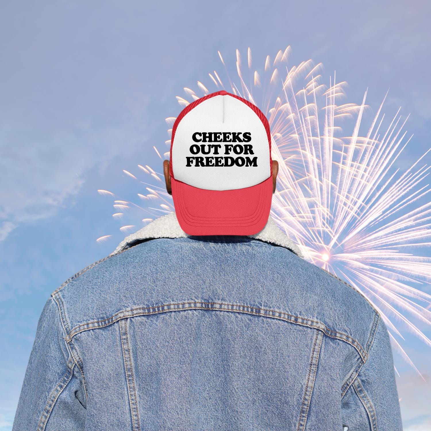 Cheeks Out For Freedom Custom Trucker Hat