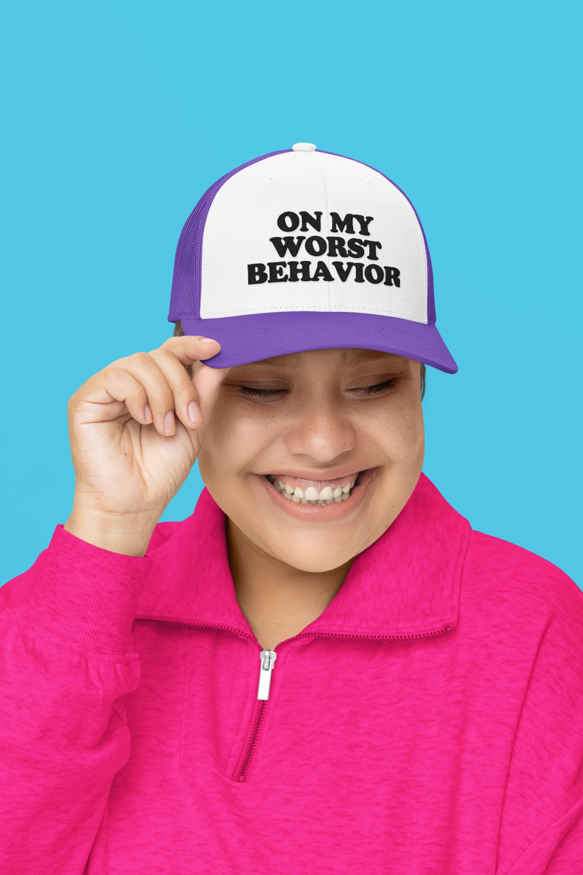 On My Worst Behavior Custom Trucker Hat